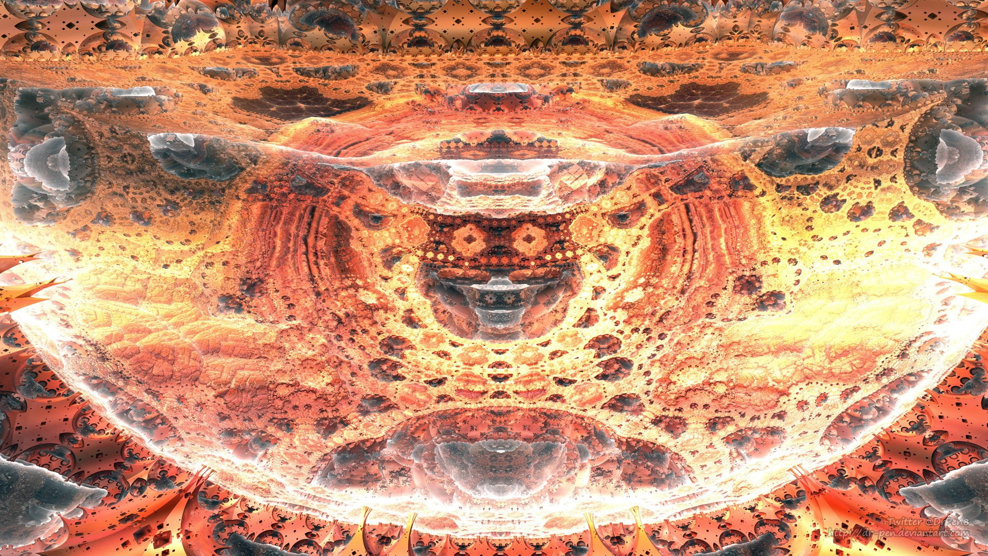 CGI, 1080P, Fractal, 3D, Mandelbulb 3D, Abstract, Artistic, Red, Digital Art, HD Wallpaper