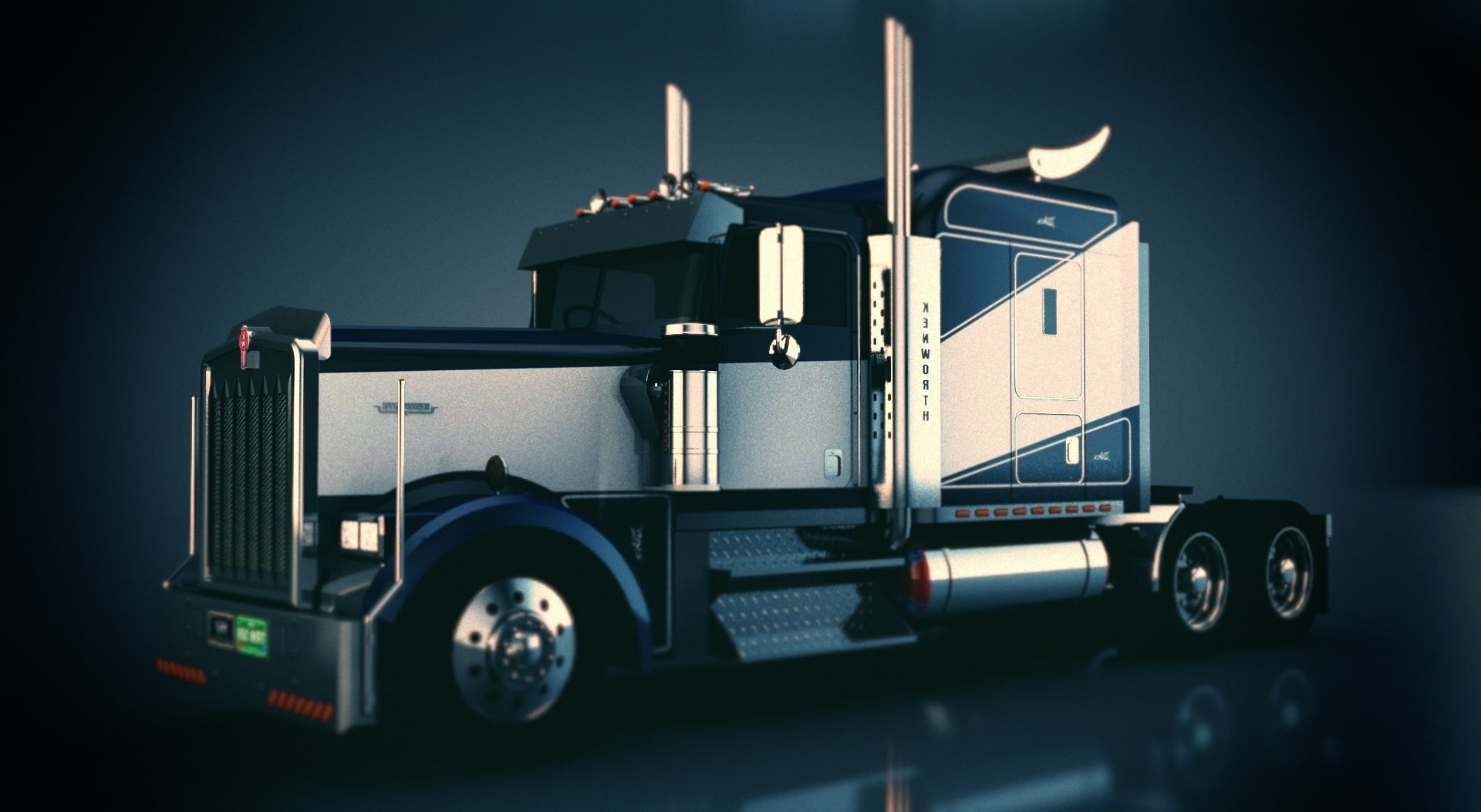motor vehicle, indoors, travel, road, no people, vignette, technology, land vehicle, car, thewhitemonkey, industry, studio shot, d, toy, semi-truck, freight transportation, HD Wallpaper