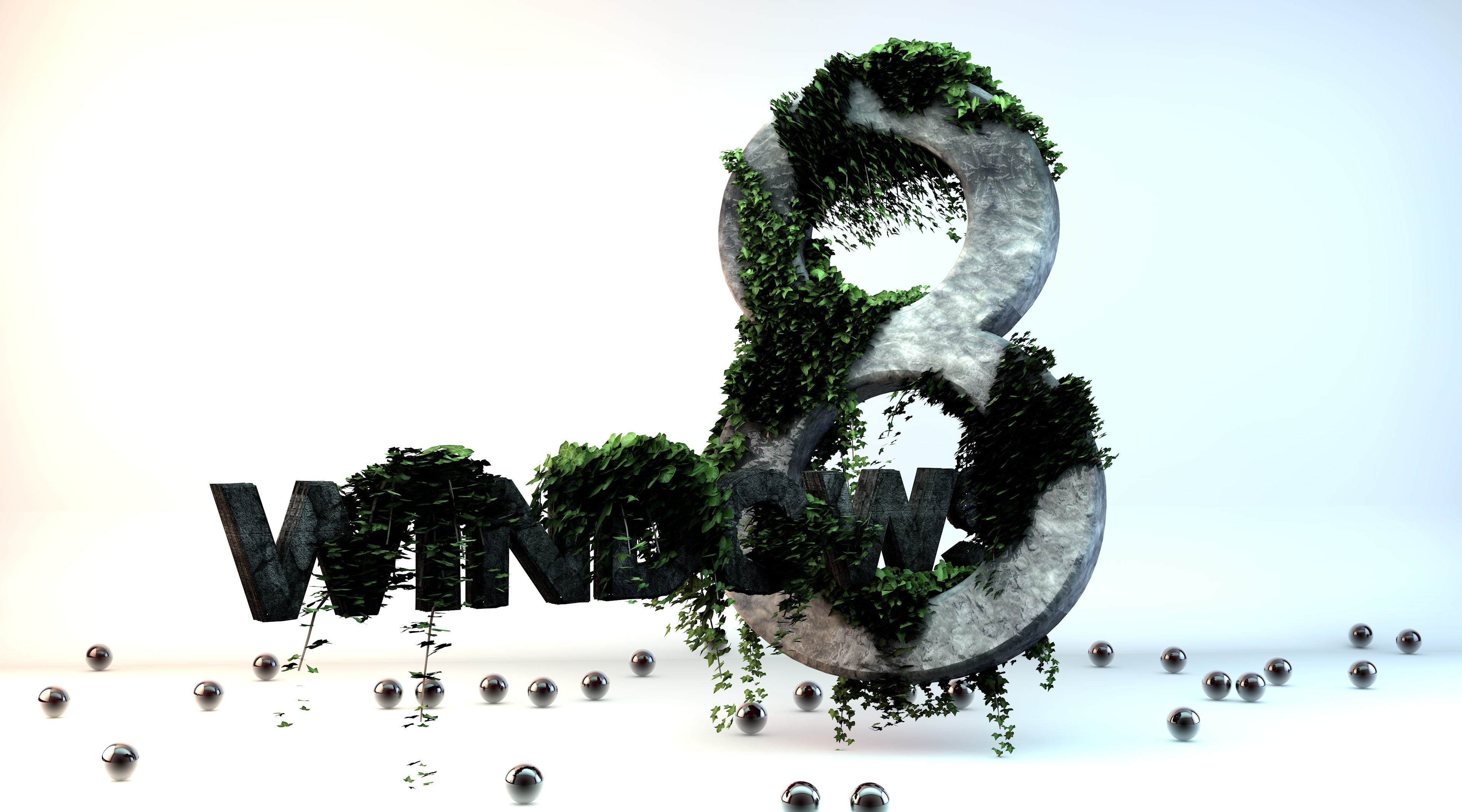 plant, growth, studio shot, tree, white background, 3d render, tranquility, Windows 8, art and craft, day, creativity, Windows, clear sky, representation, HD Wallpaper