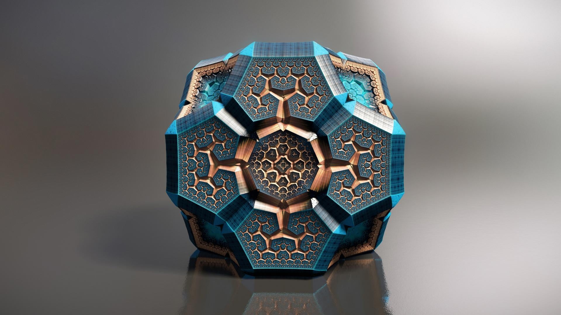 hexagon, science, gray, pattern, gray background, architecture, cube, design, no people, 3D, metal, complexity, gold, colored background, single object, HD Wallpaper