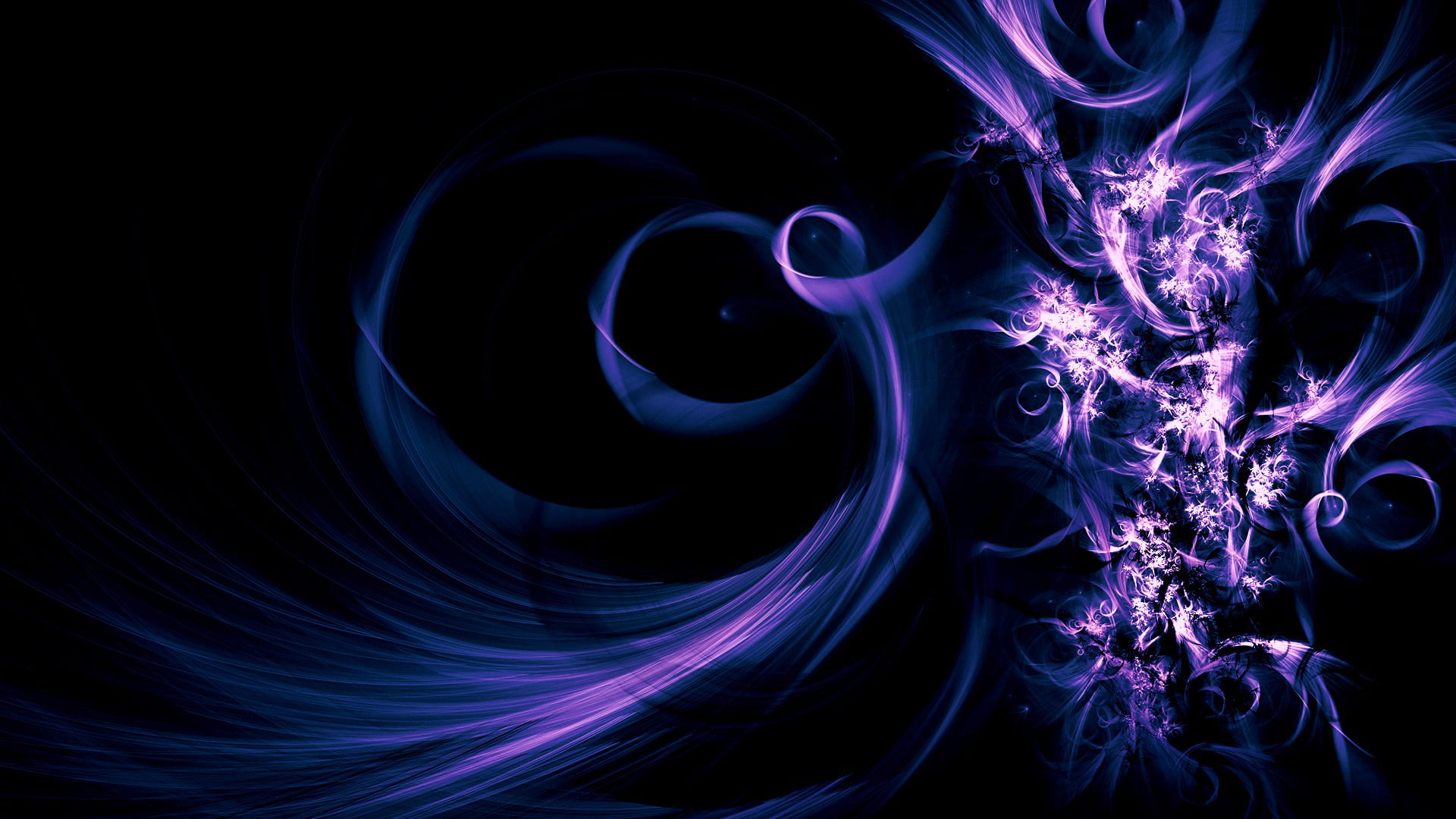 nature, line, fractal, backdrop, black background, flowing, render, motion, modern, no people, colorful, backgrounds, curve, glow, generated, ink, close-up, HD Wallpaper