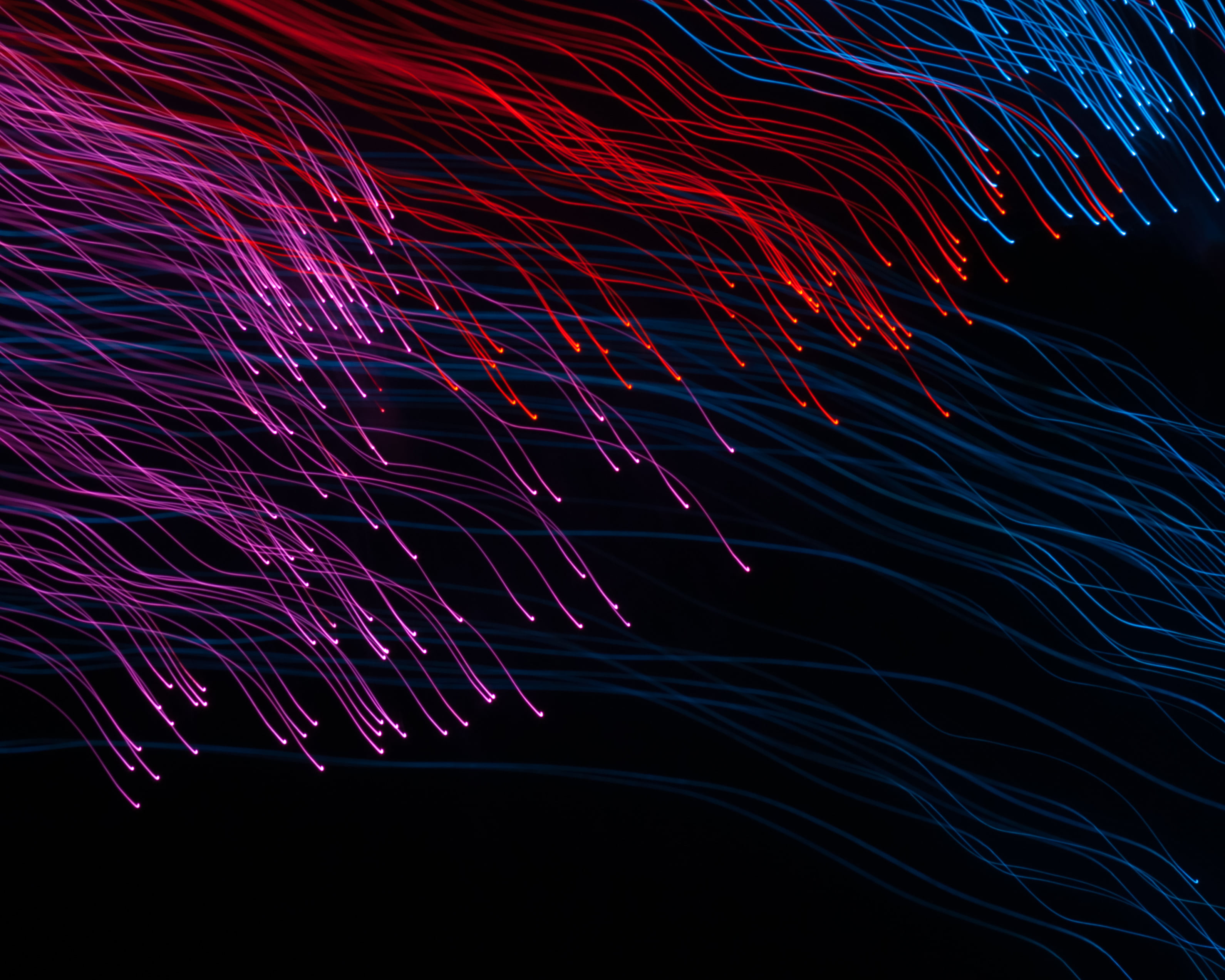 red, light painting, long exposure, light trail, abstract, pattern, colorful, light - natural phenomenon, black background, blue, illuminated, glowing, HD Wallpaper