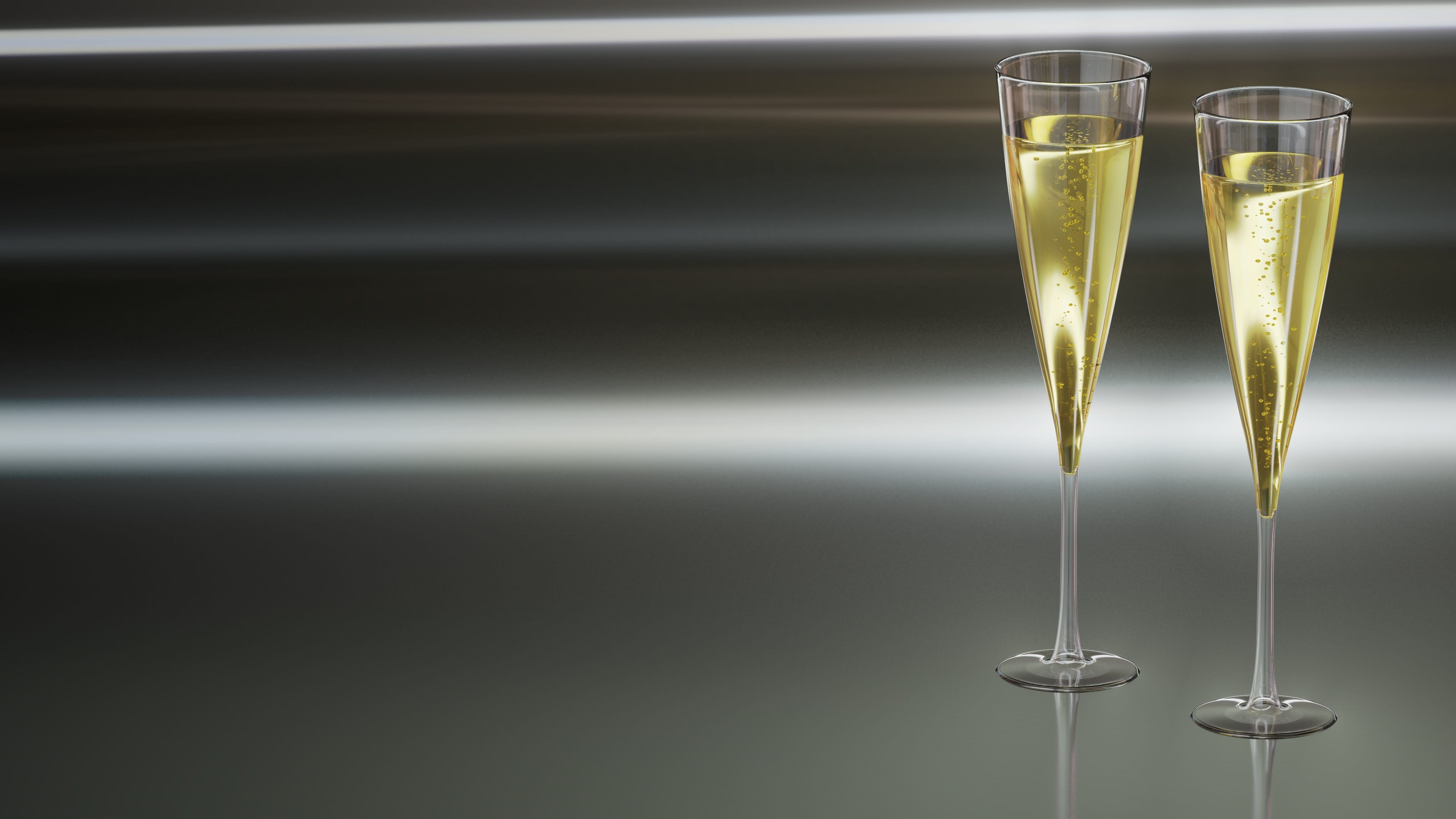 3d, household equipment, wealth, champagne, liquid, bubble, yellow, occasion, close-up, refreshment, flute, glasses, drinking glass, indoors, wine, freshness, HD Wallpaper