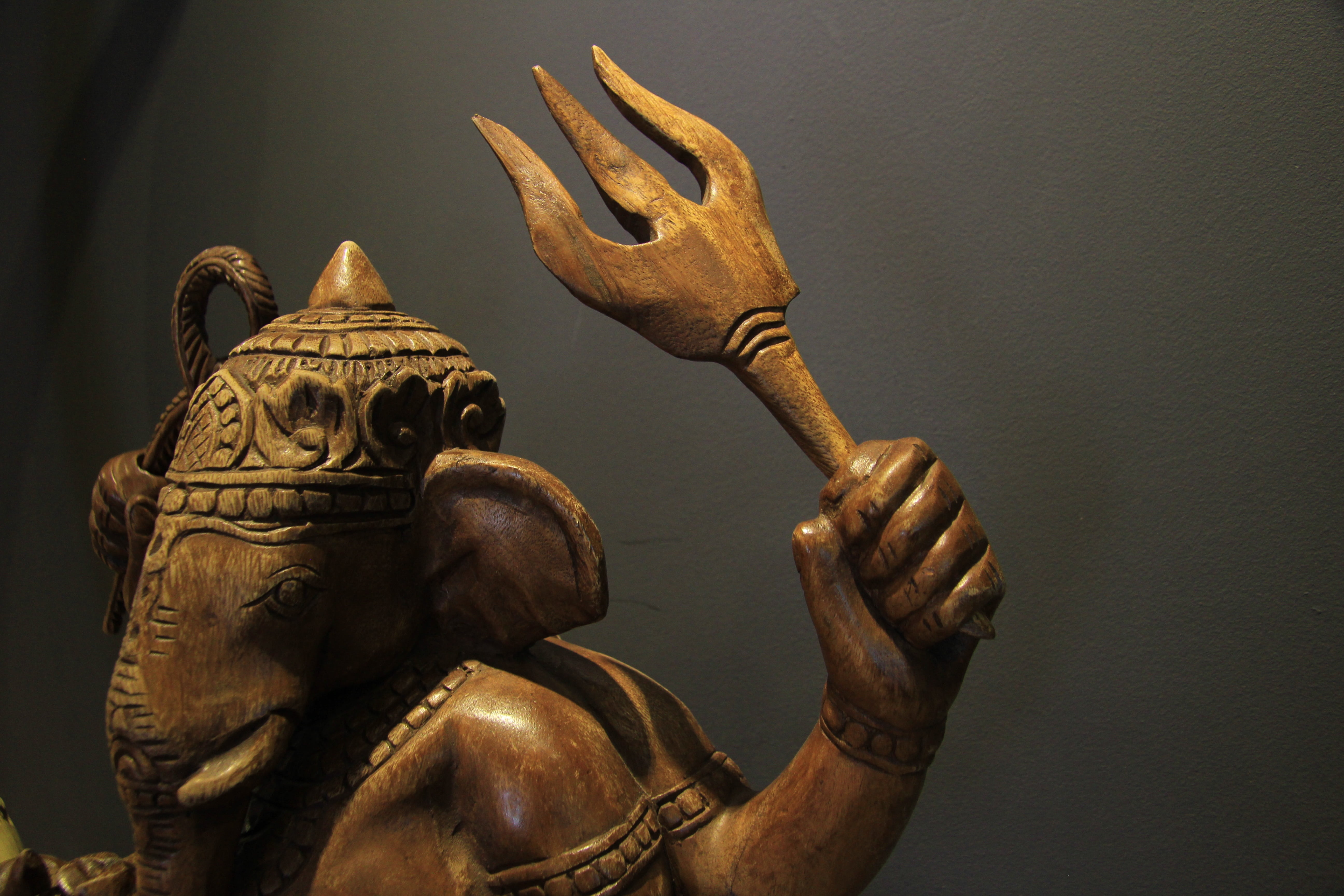 thailand, wood - material, elephant god, statue, ancient civilization, architecture, creativity, human representation, representation, ancient, sculpture, HD Wallpaper