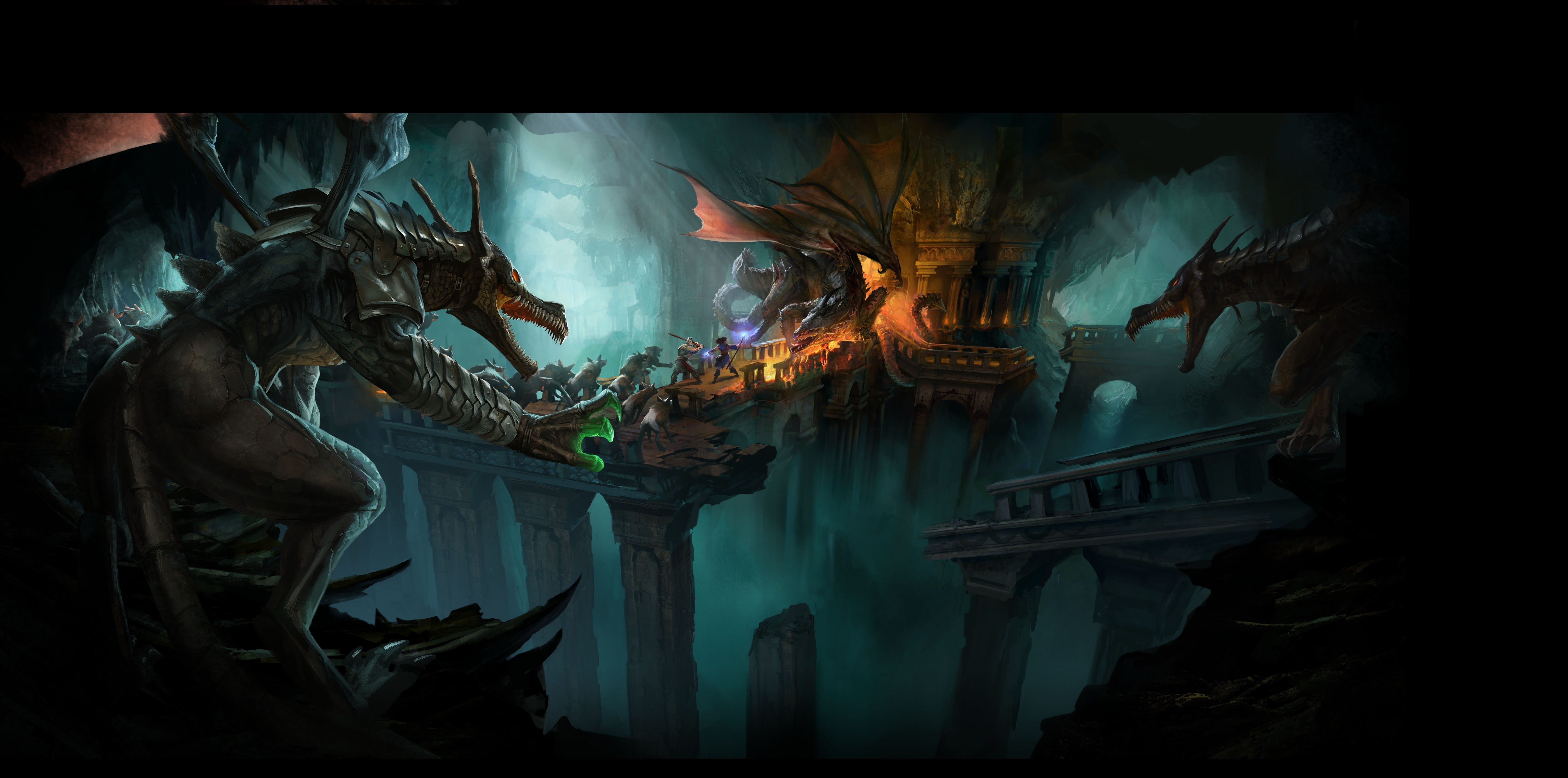 fantasy, evil, dragon, 5K, HD Wallpaper