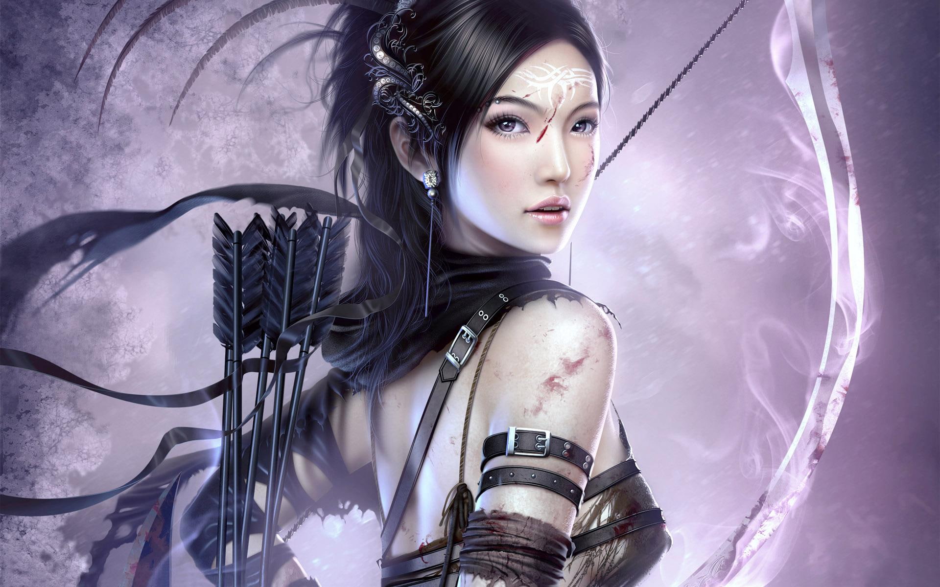 archer, fantasy girls, fantasy, 1080P, girl, HD Wallpaper