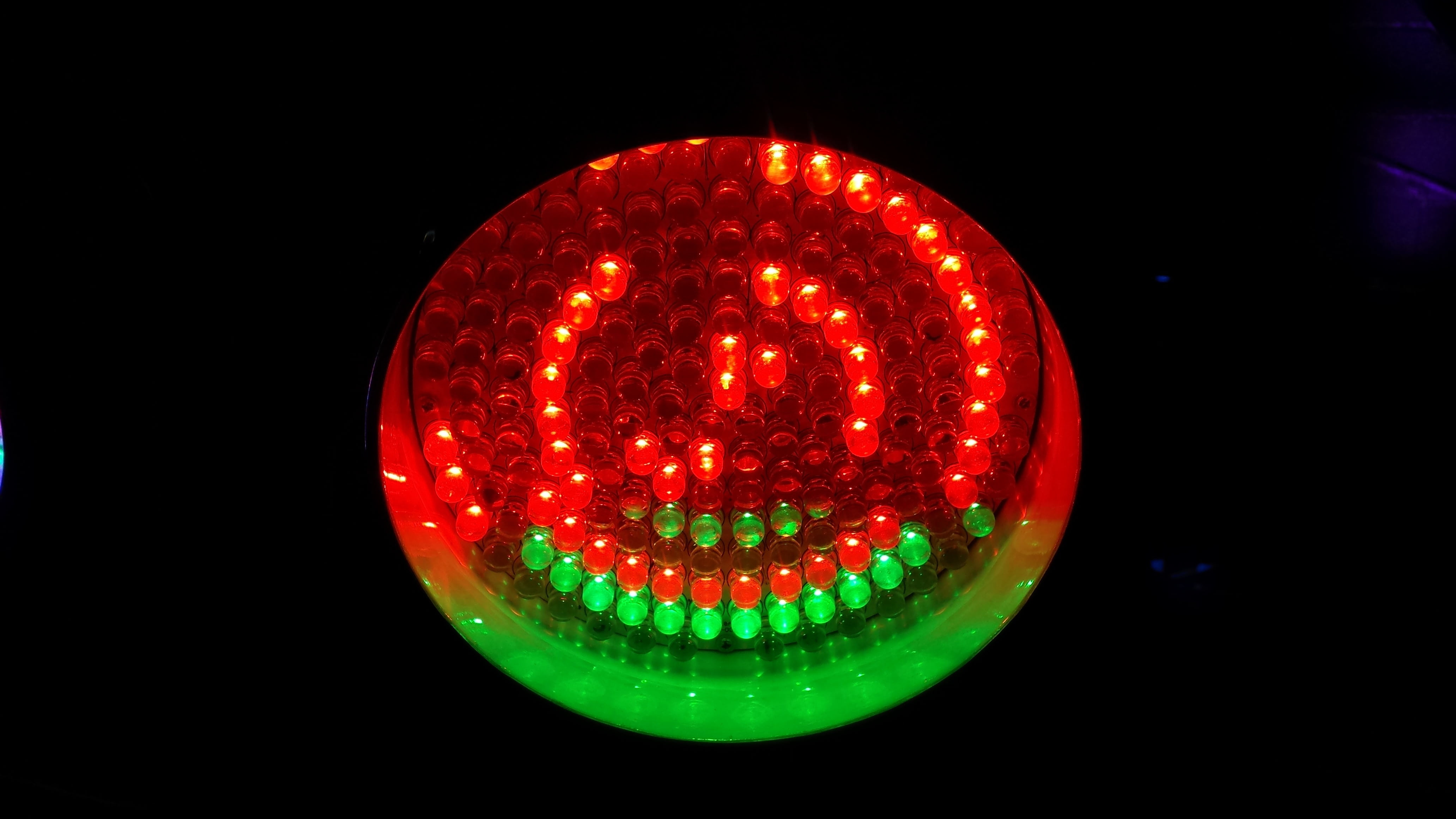 4K, red light, led light, circle, energy, black background, mood, lamp, light emitting diodes, bulbs, close-up, light - natural phenomenon, copy space, HD Wallpaper