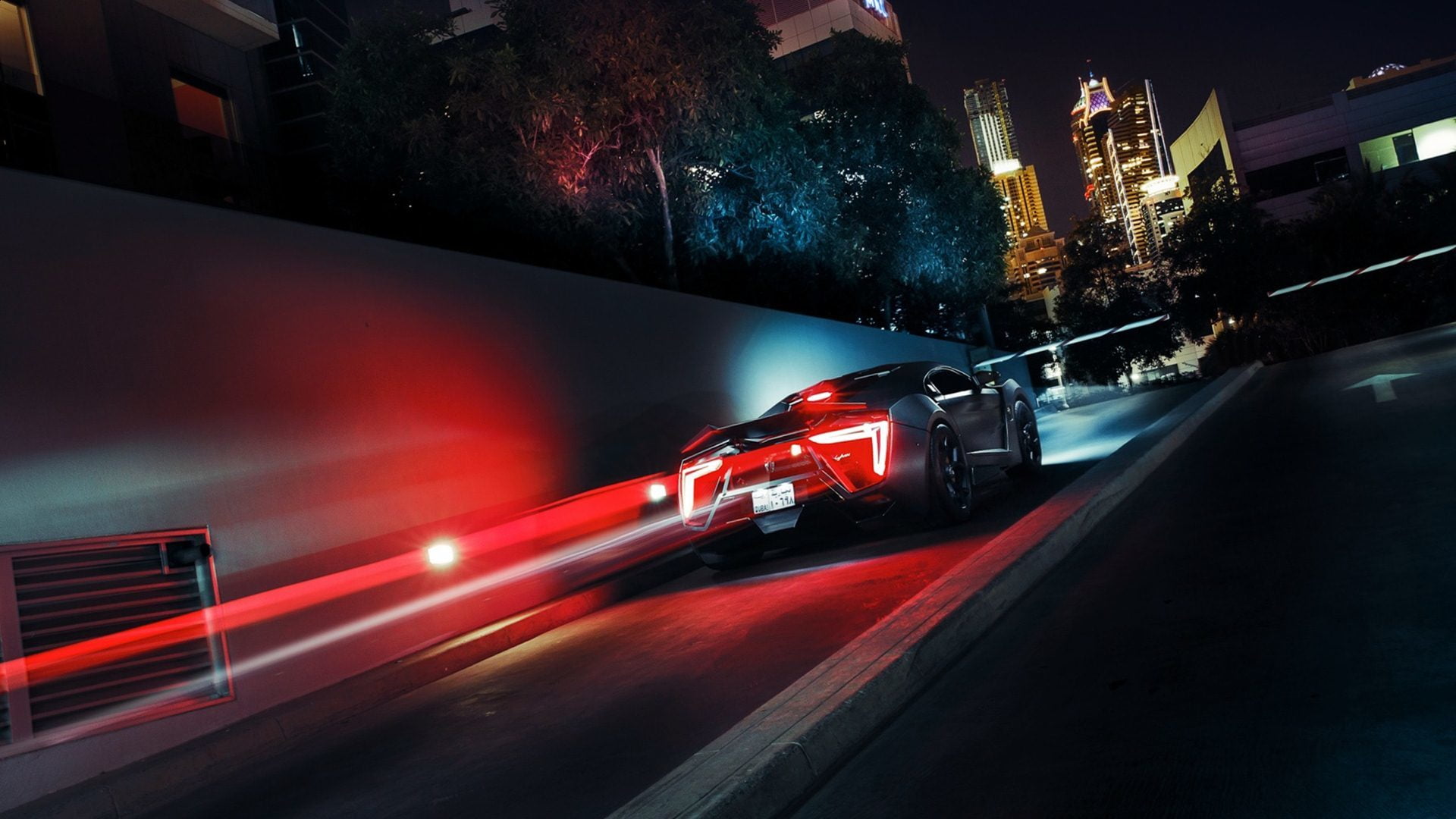 headlights, street, the city, land vehicle, speed, diodes, illuminated, race, architecture, blurred motion, mode of transportation, building exterior, night, HD Wallpaper