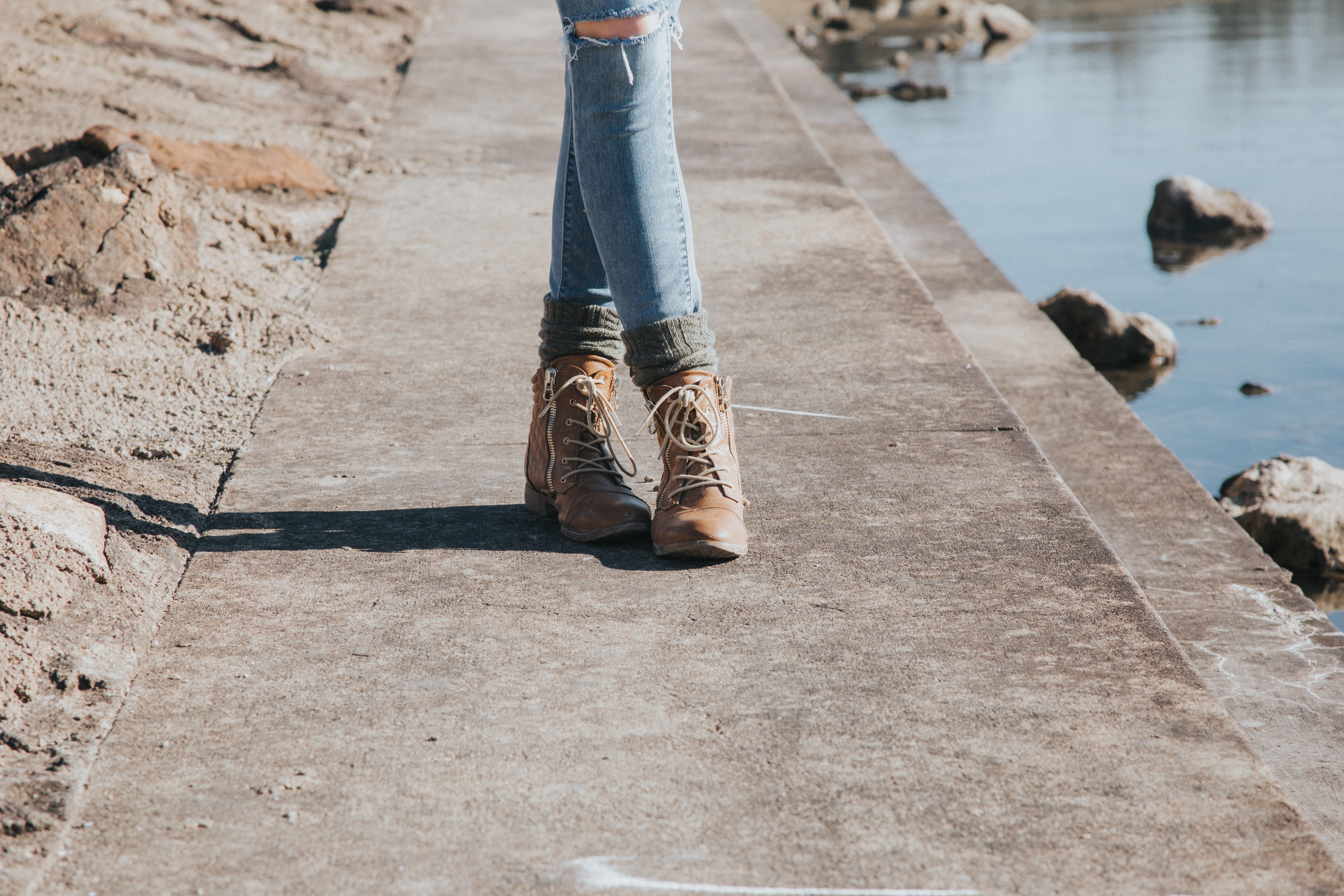 high angle view, clothing, bird, day, women, human foot, footwear, human limb, fall, adventure, warm, standing, nature, apparel, leisure activity, near, HD Wallpaper