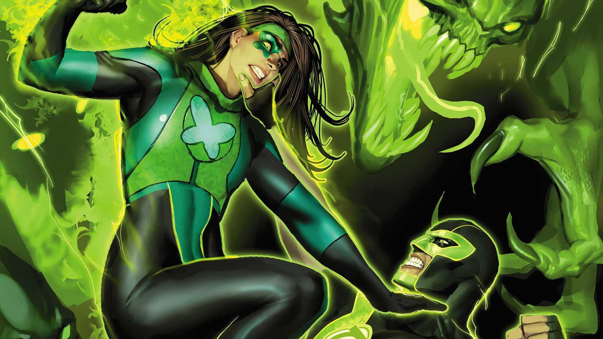hd, tablet, book, mobile, character, 1080P, past, comic, ghosts, green, lantern, HD Wallpaper
