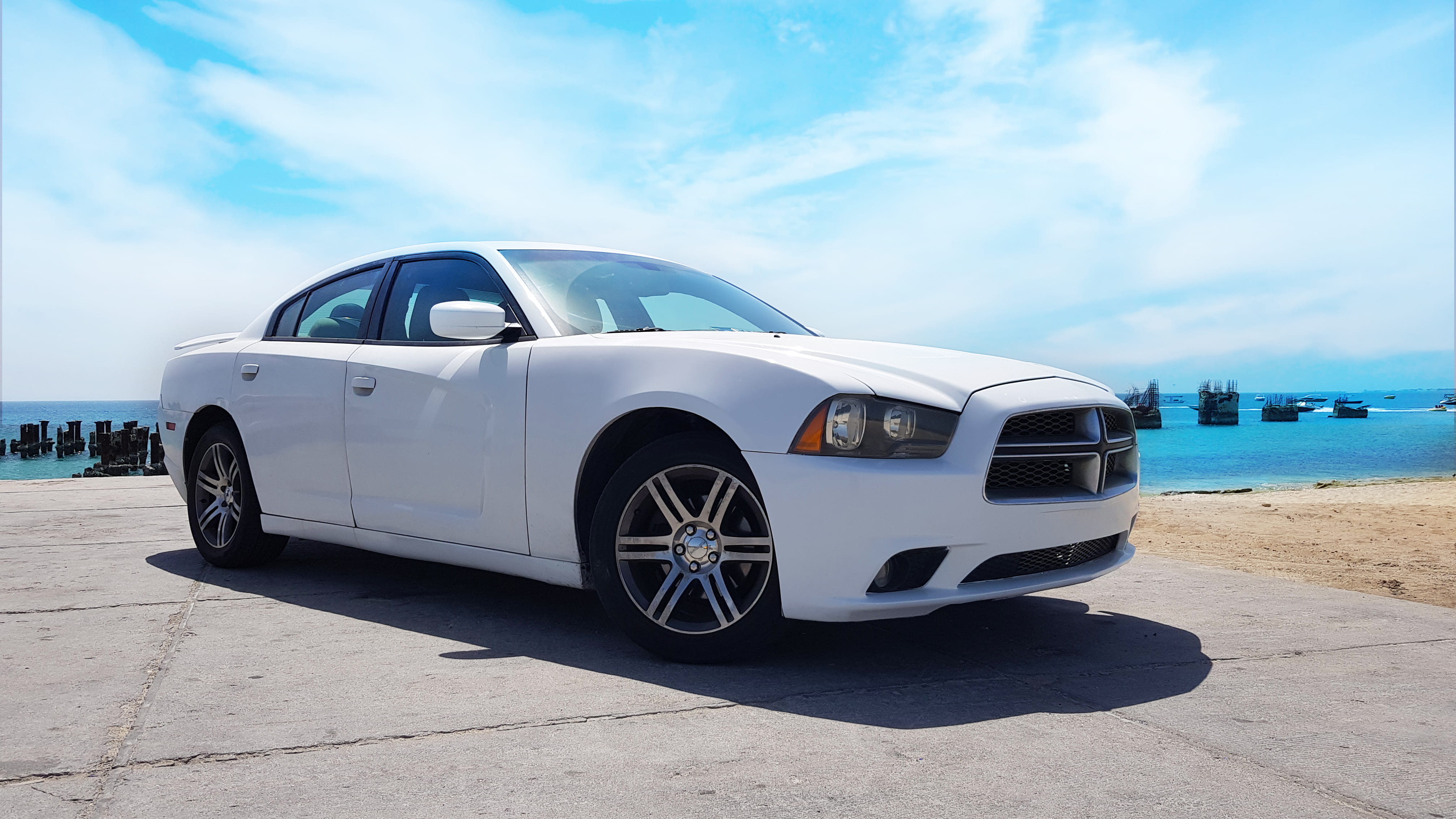 machine, mode of transportation, sedan, outdoors, hormozgan province, cloud - sky, wheel, travel, beautiful car, motor vehicle, sports car, kish, city, HD Wallpaper