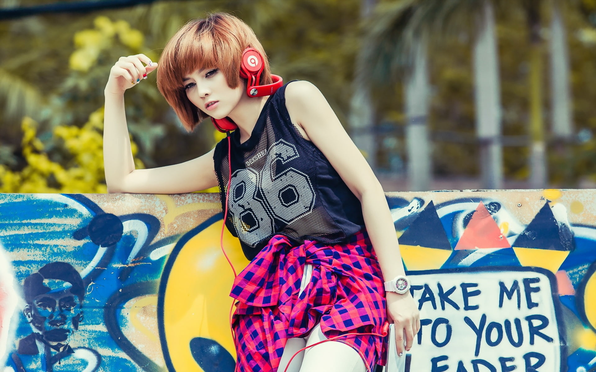 1080P, Headphones, Girl, Asian, Music, HD Wallpaper