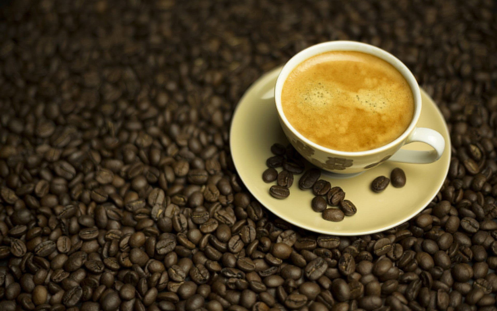 beans, cup, art, coffee, 1080P, movies, coffee beans, 1920x1200 px, px, hd, x, entertainment, HD Wallpaper