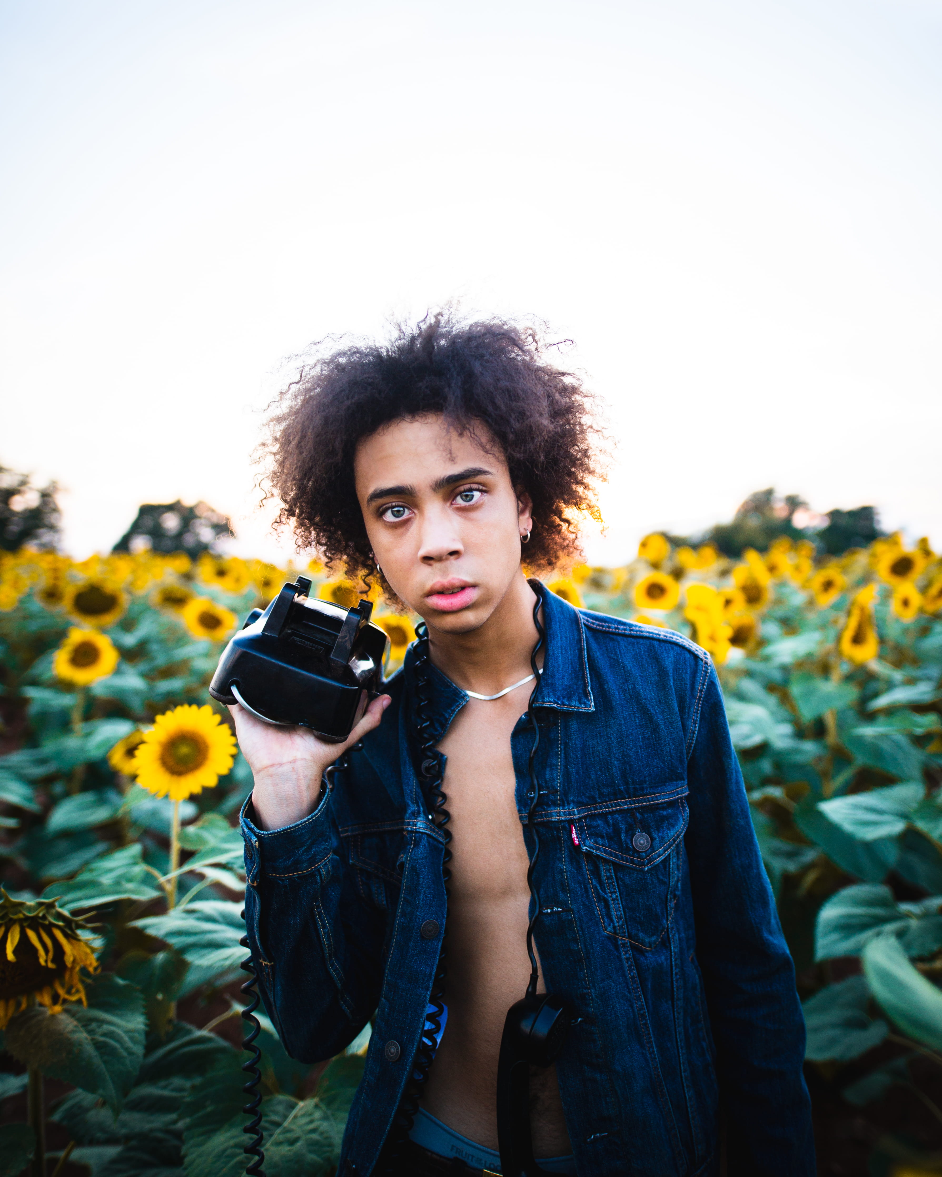 field, autumn, adult, photographer, happiness, casual Clothing, camera - Photographic Equipment, beautiful People, sunflower, leisure Activity, young Adult, Phone HD Wallpaper