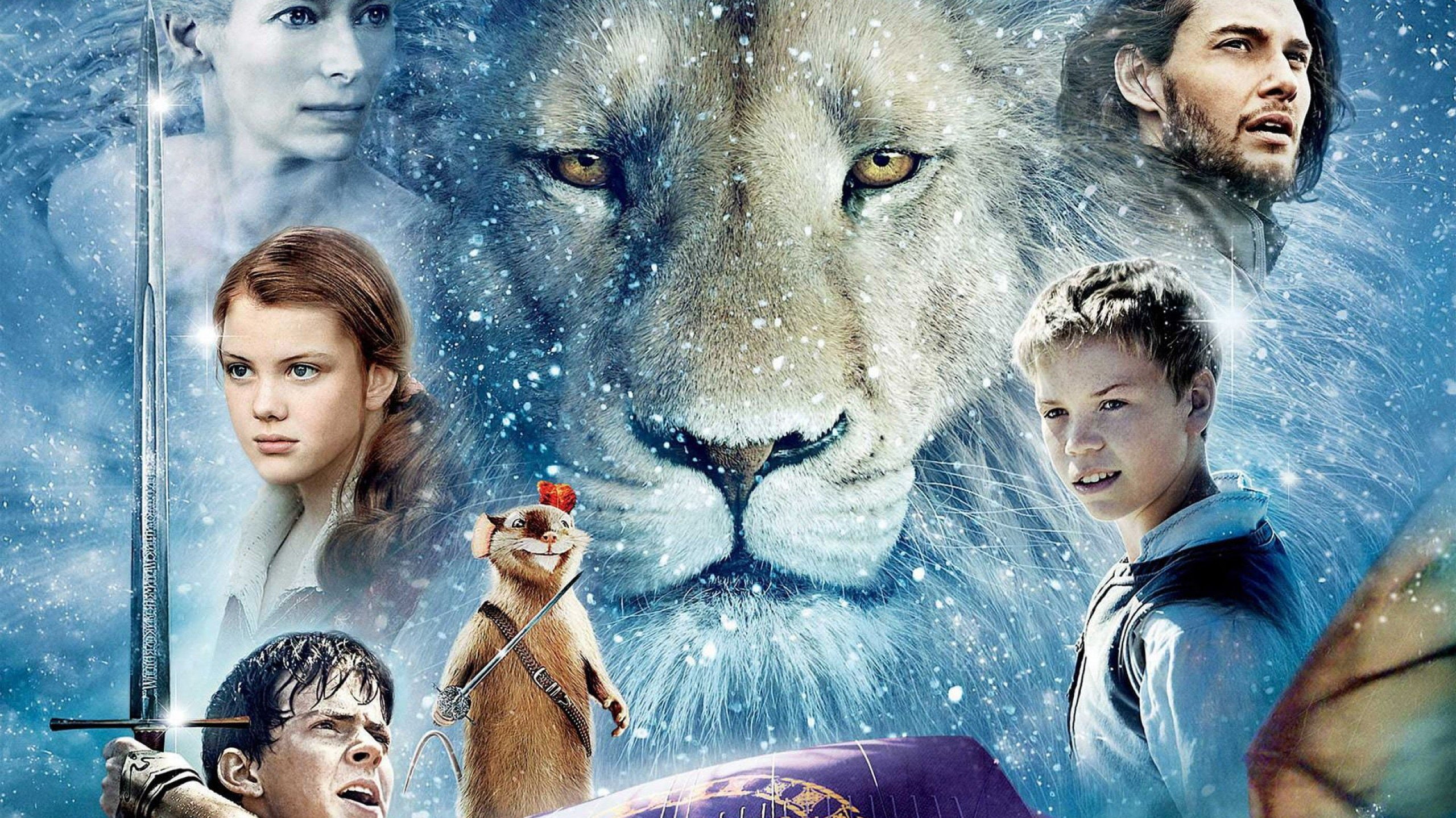 indoors, narnia, chronicles, 2560x1440 px, Disney, looking, nature, 2K, people, men, portrait, cold temperature, togetherness, winter, family, females, HD Wallpaper