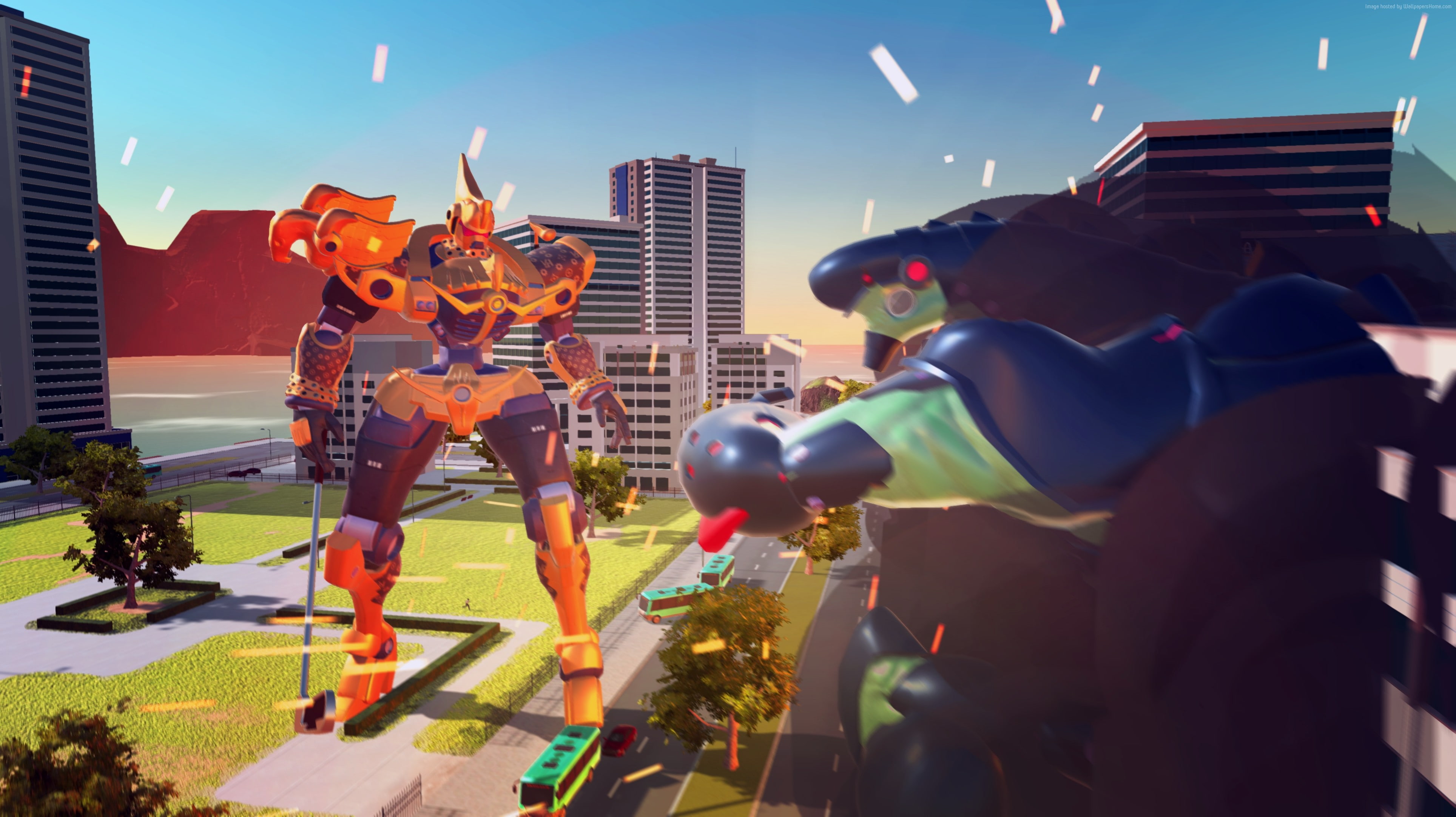 PS4, 4K, 100ft Robot Golf, PS VR, HD Wallpaper