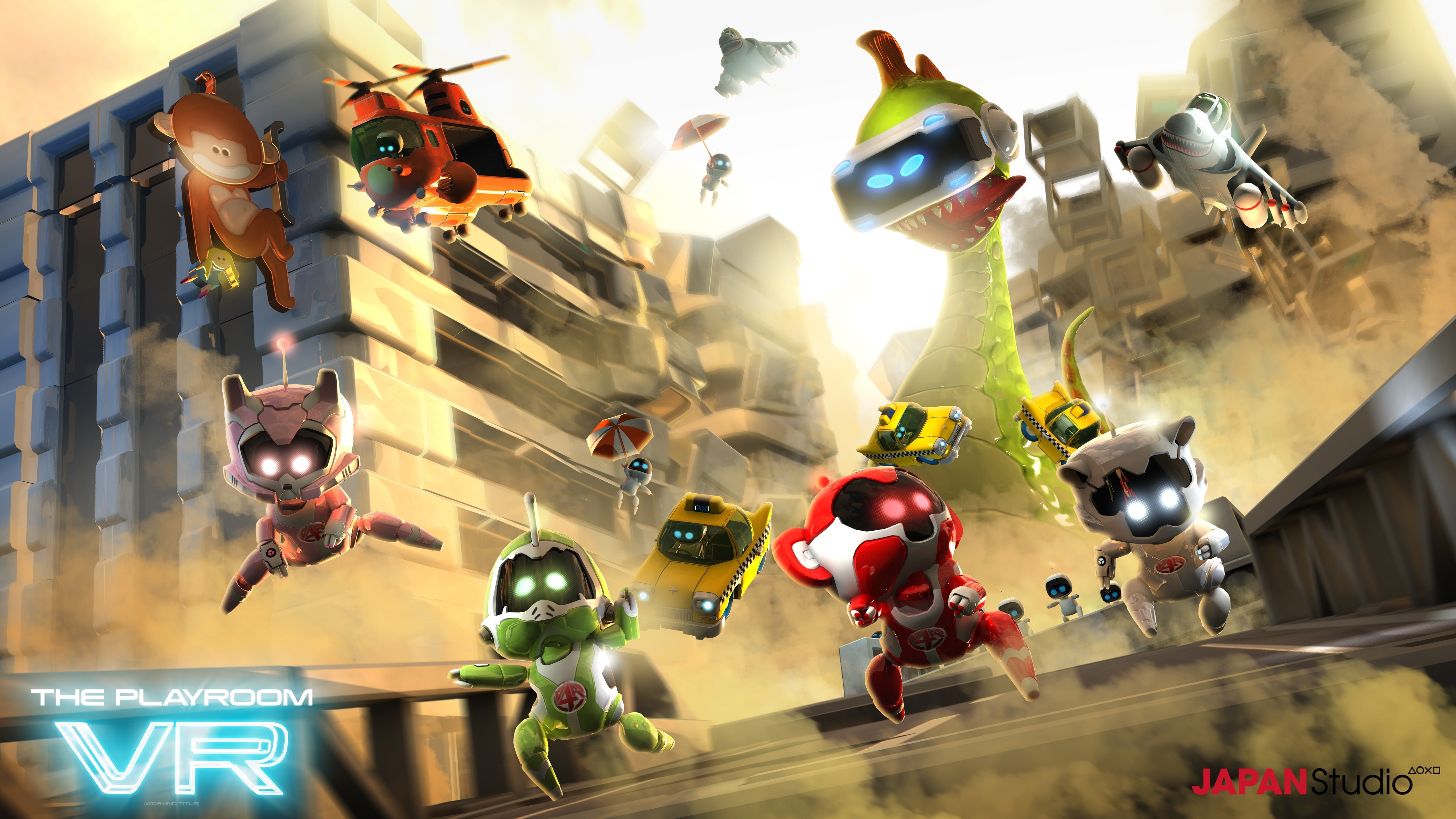 playroom, mouse, PS VR, 5K, The PlayRoom VR, illustration, vr, robots, cat, PS4, HD Wallpaper