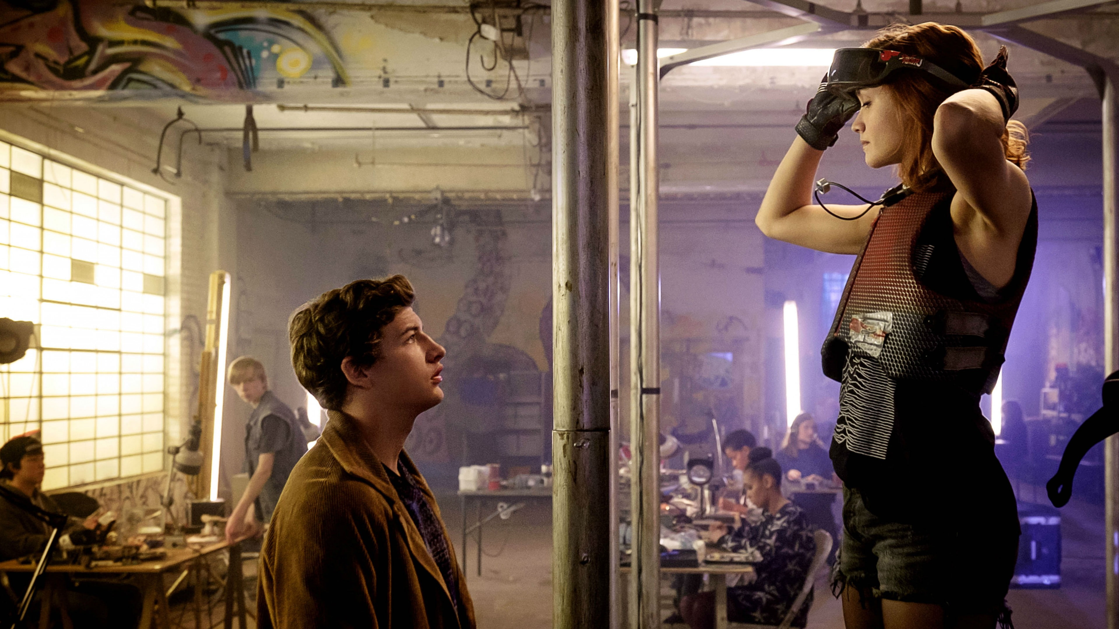 red, women, VR, s, 4K, 4k, Ready Player One, vest, Tye Sheridan, Olivia Cooke, black, HD Wallpaper
