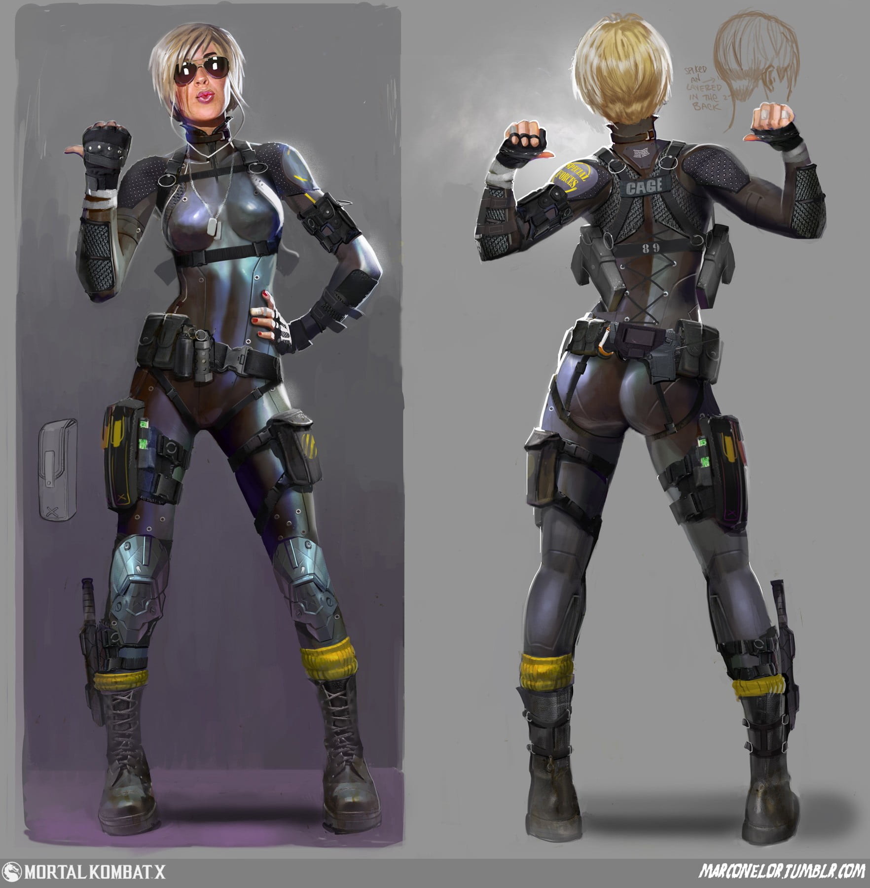 video games, human representation, cyborg, holding, digital composite, robot, black background, representation, Cassie Cage, gray background, full length, Phone HD Wallpaper
