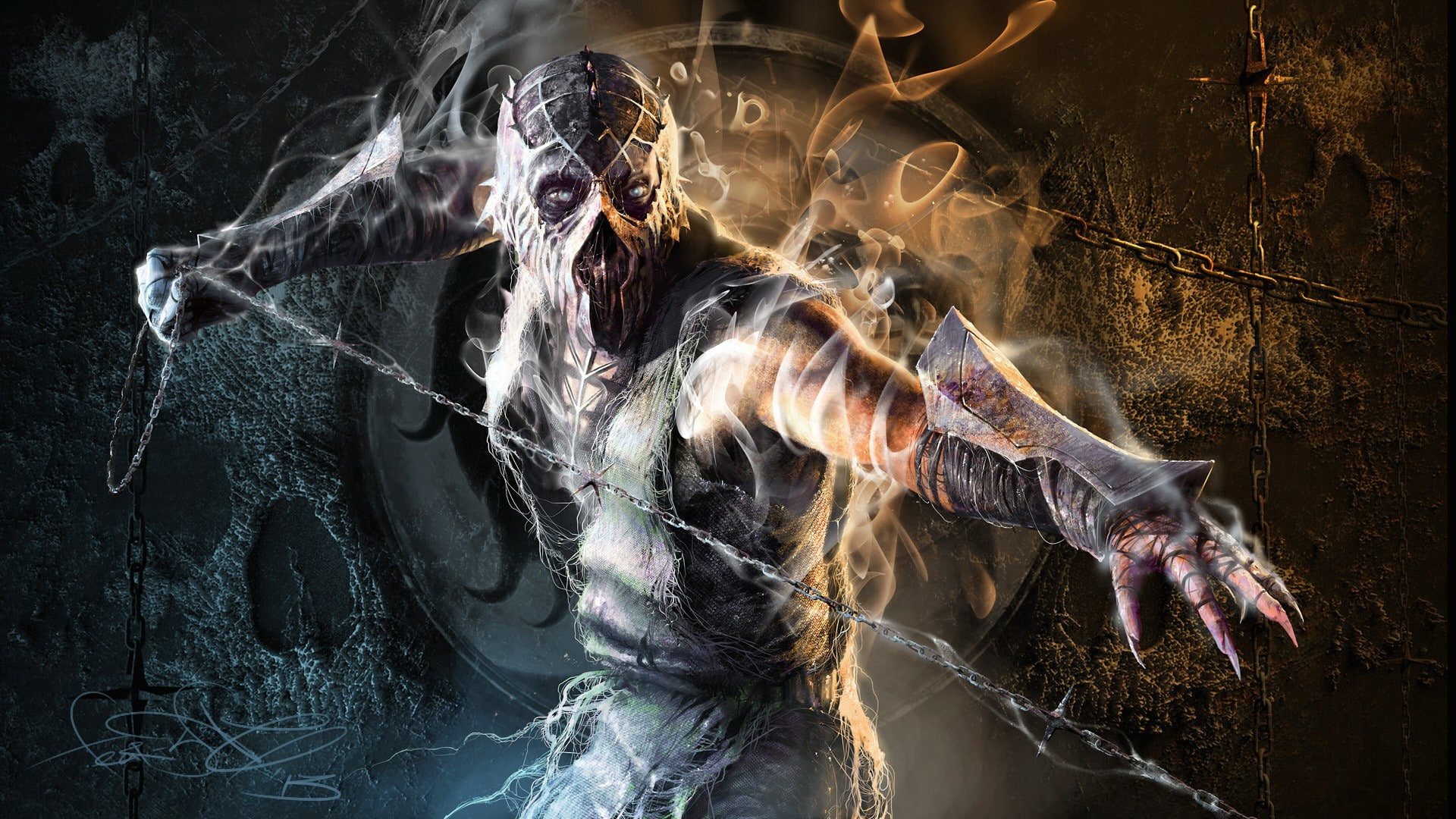 hairstyle, ghost, real people, nature, warrior, hair, long hair, young adult, Mortal Kombat, night, video games, women, 1080P, adult, activity, HD Wallpaper