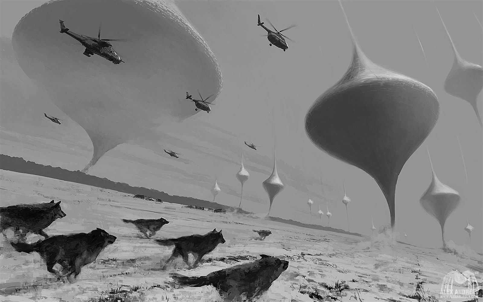 Alexey Andreev, concept art, surreal, artwork, 720P, HD Wallpaper