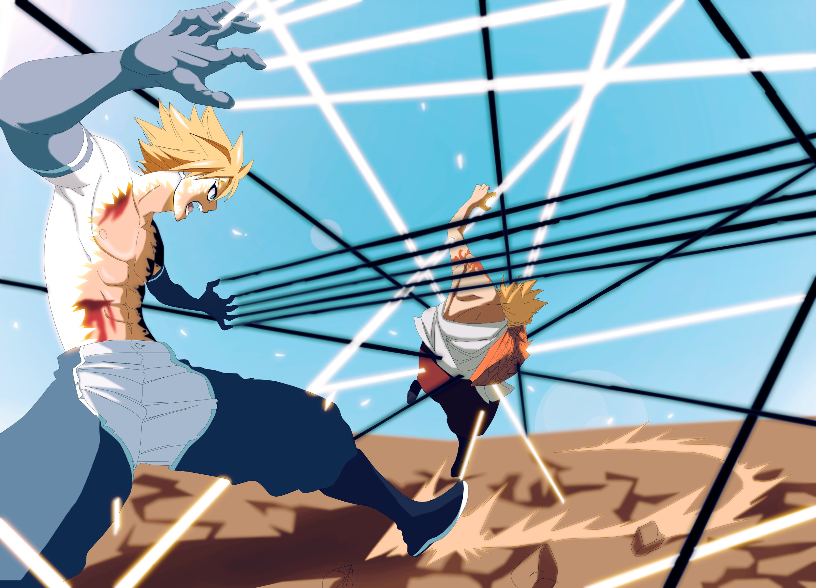 2K, Larcade Dragneel, Fairy Tail, Anime, Sting Eucliffe, HD Wallpaper