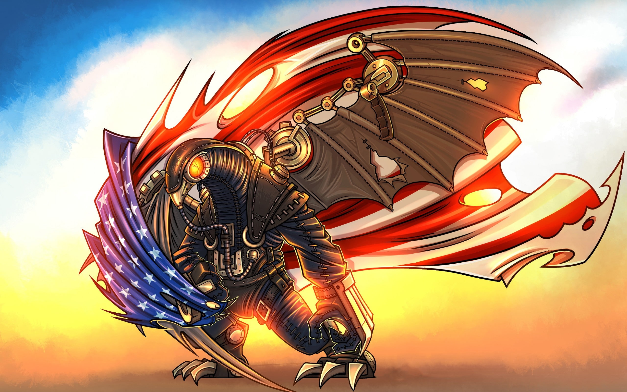 2K, 2K Games, video, art, infinite, bioshock, k, games, irrational, bioshock infinite, irrational games, hd, songbird, HD Wallpaper