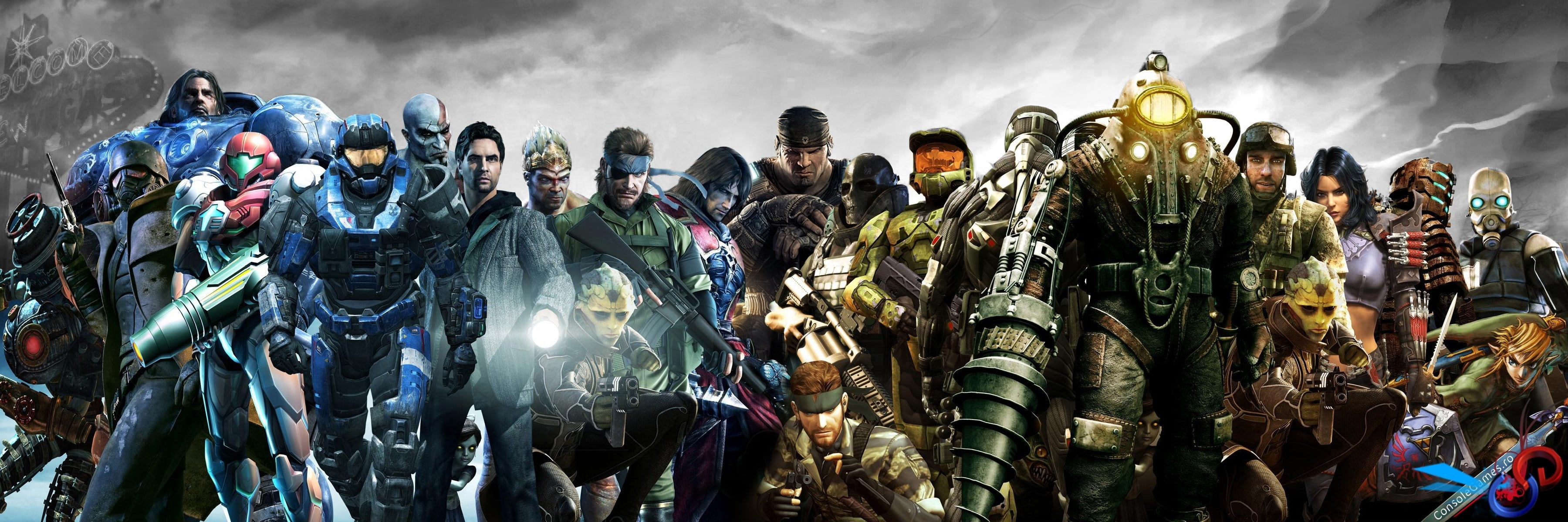 halo, master, kratos, aran, mass, war, Video Games, chief, crysis, video, samus, hd, link, dead, gears, space, games, 2K, big daddy, g, daddy, art, effect, HD Wallpaper