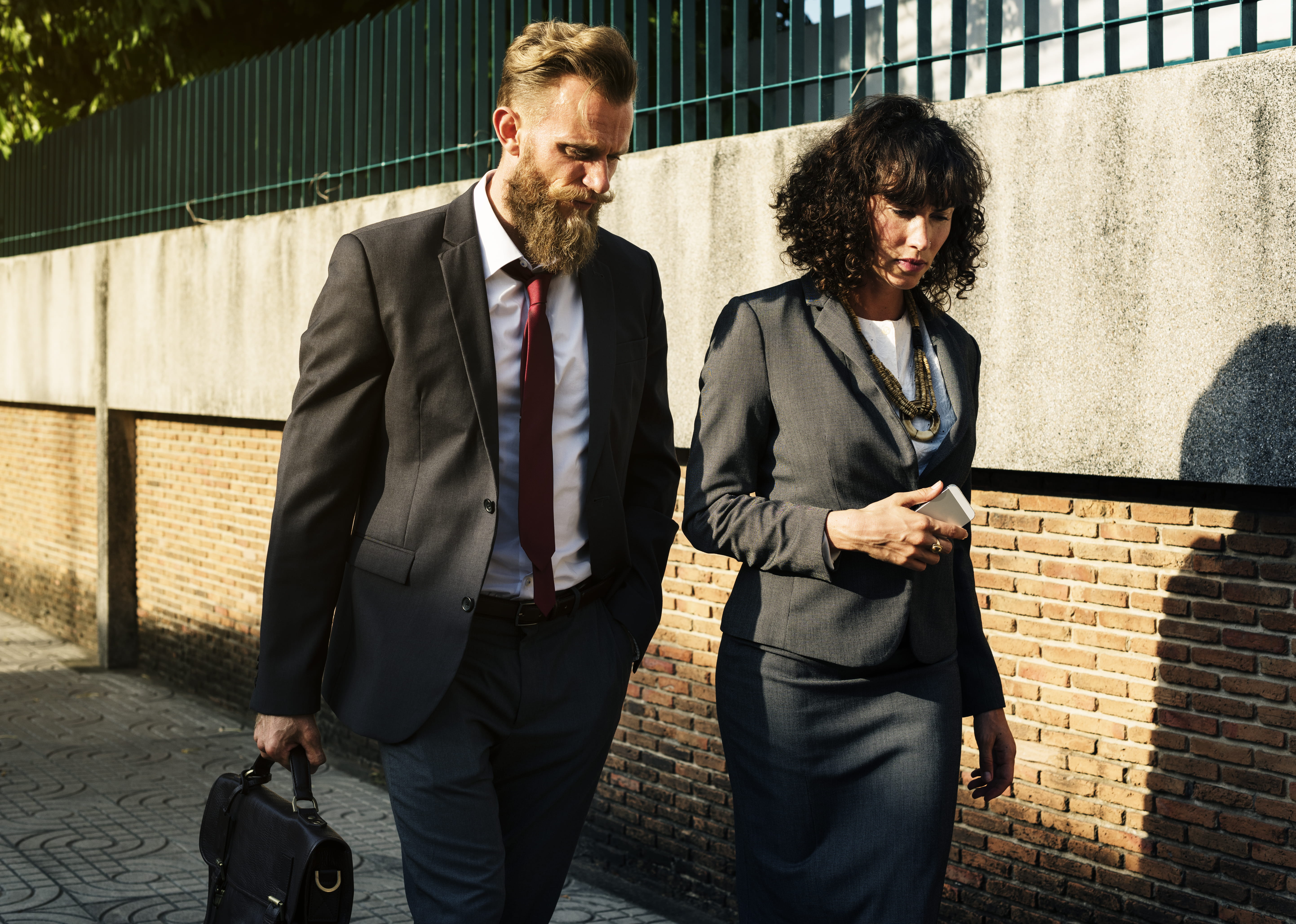 outdoors, shadow, adult, job, outfit, walking, wireless technology, outdoor, well-dressed, communication, man, corporate, young men, work, men, colleague, HD Wallpaper