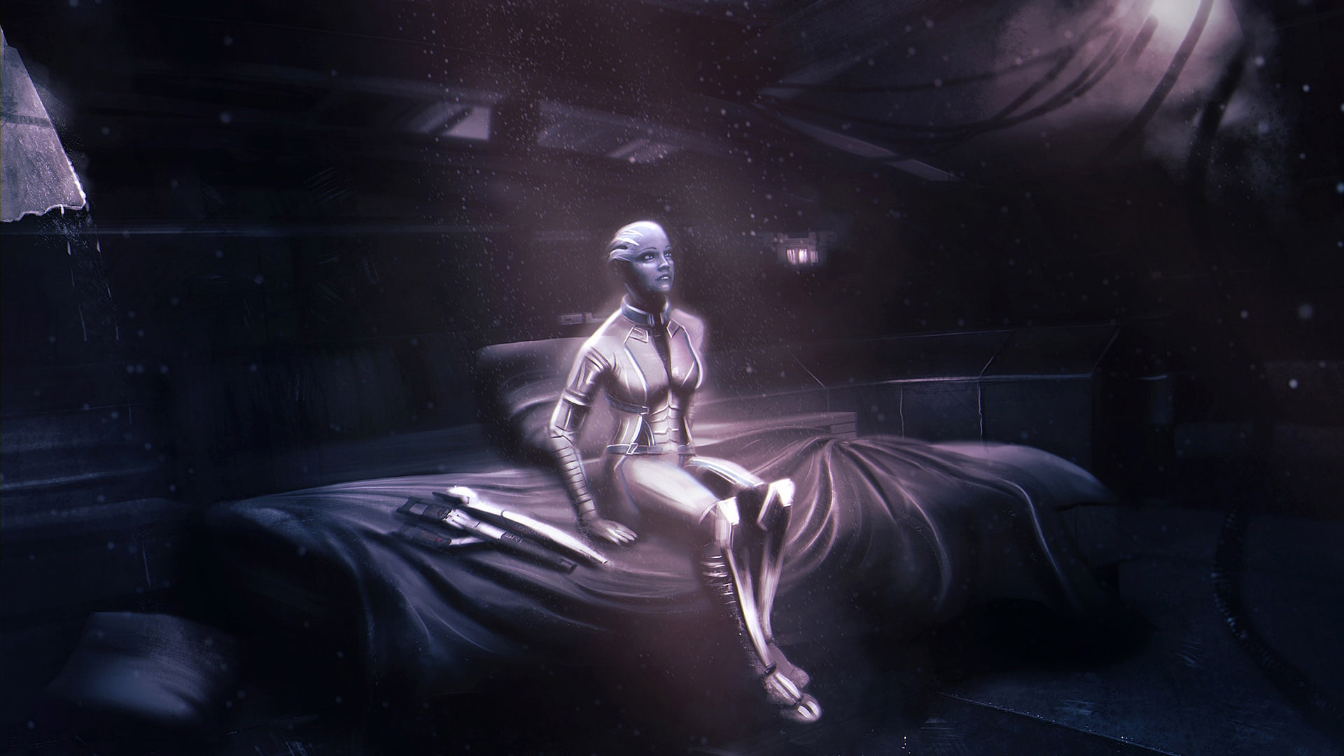 asari, mass, 1080P, effect, HD Wallpaper