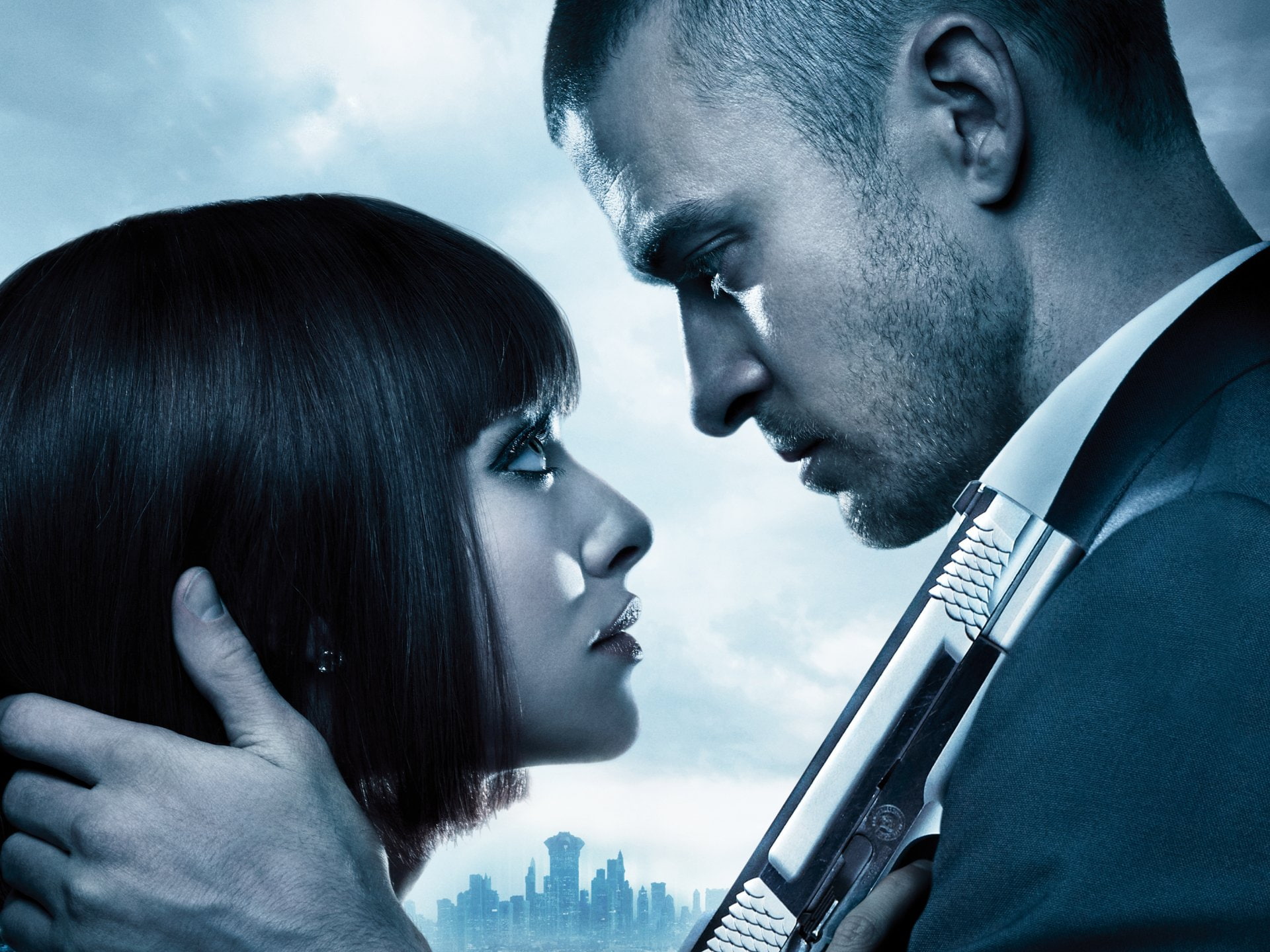 indoors, two people, portrait, 1080P, young men, bangs, young women, Movie, males, close-up, togetherness, headshot, emotion, men, mid adult, people, Justin Timberlake, HD Wallpaper