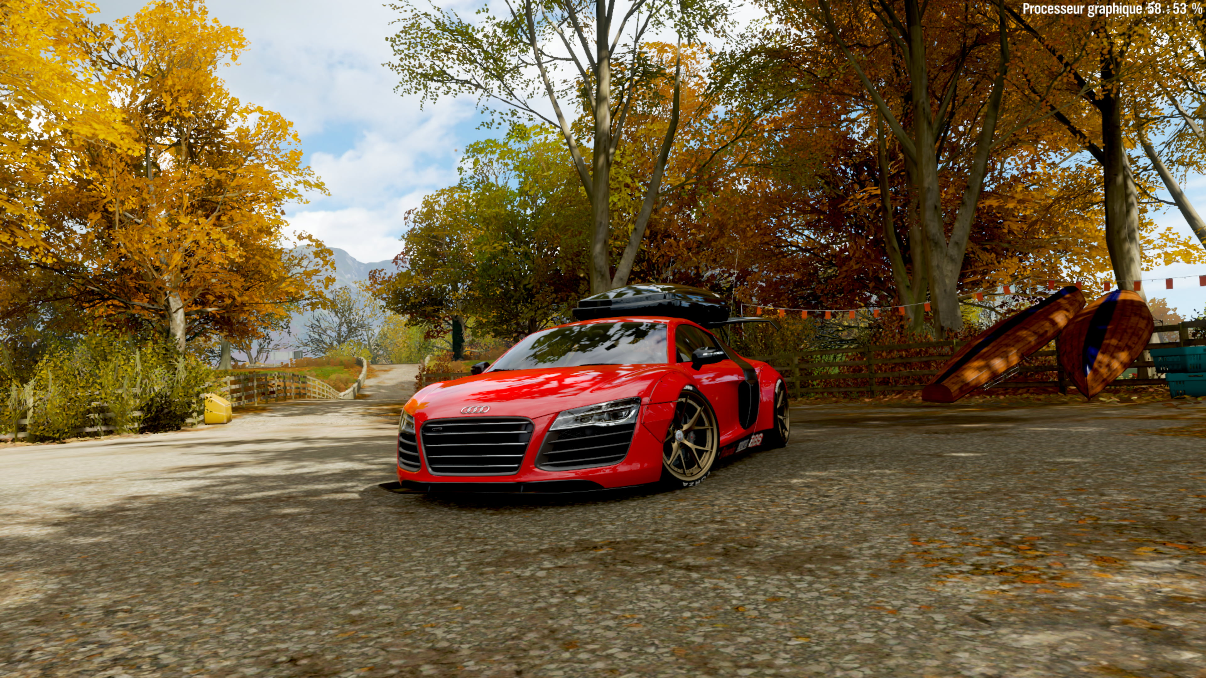 Audi R8 V10, 4K, Forza Horizon 4, LibertyWalk, Forza Horizon, video games, LB Works, car, HD Wallpaper