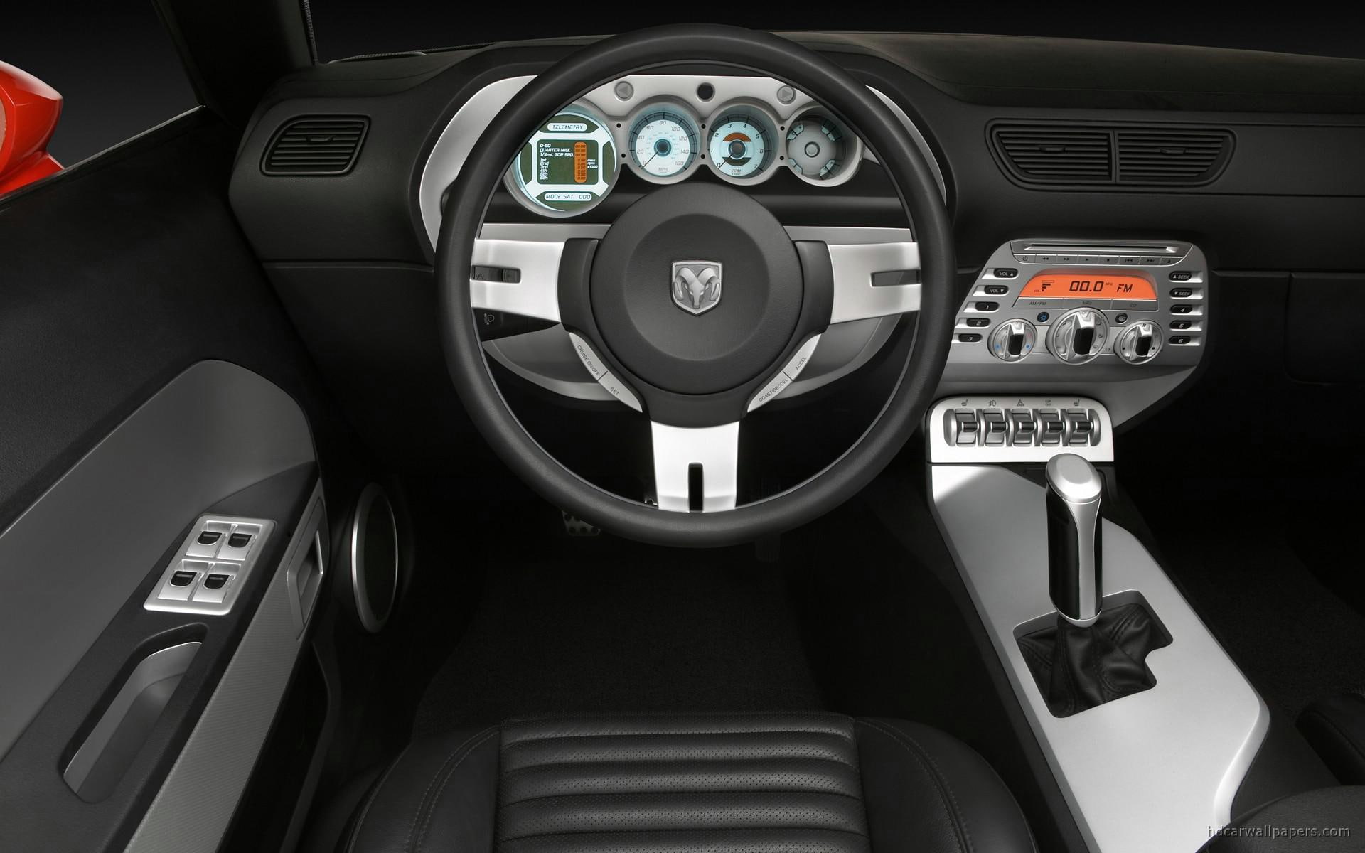 interior, concept, challenger, dodge, 1080P, car, steering, black, cars, wheel, HD Wallpaper