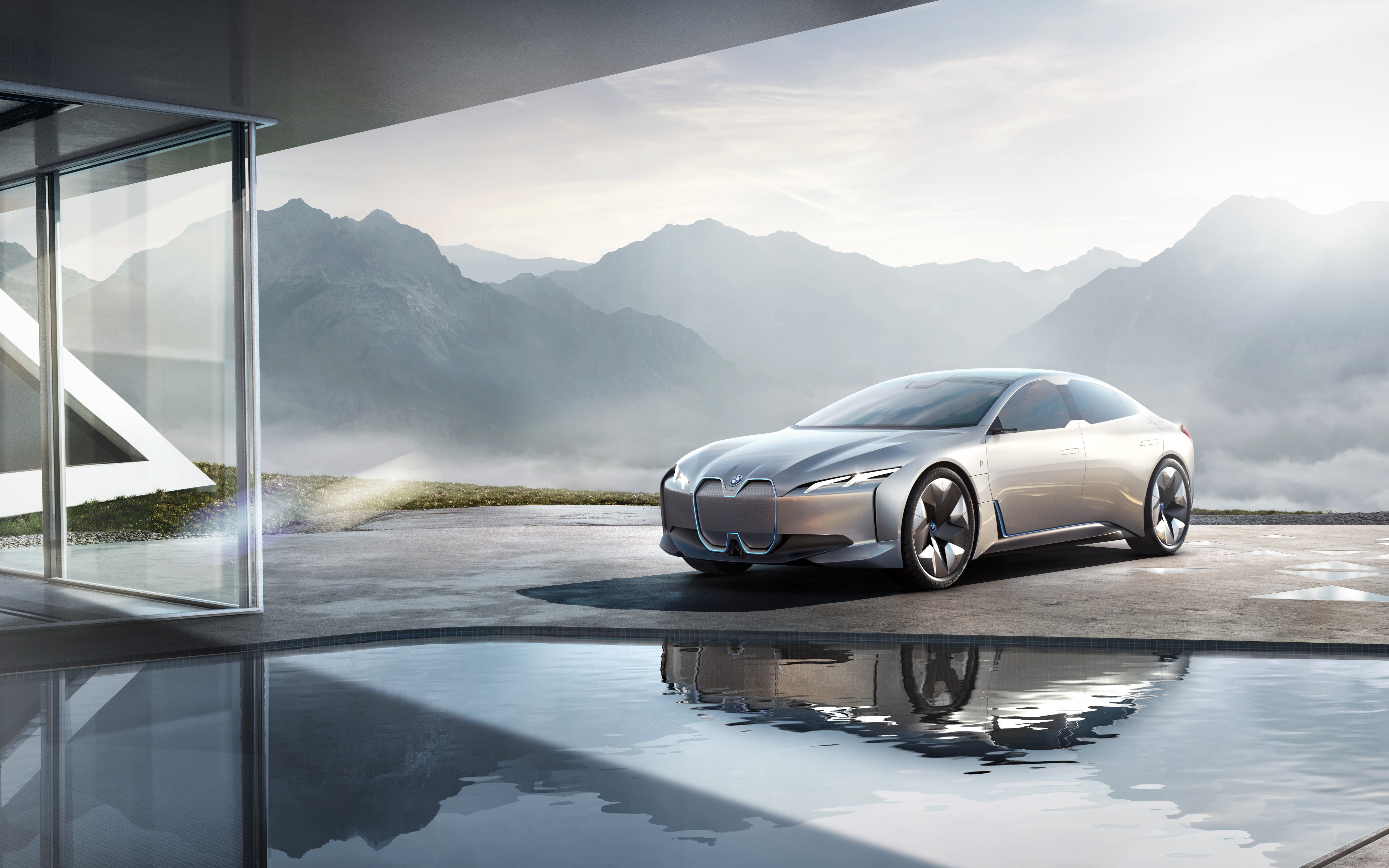 electric car, 4K, 4K, BMW i Vision Dynamics, HD Wallpaper