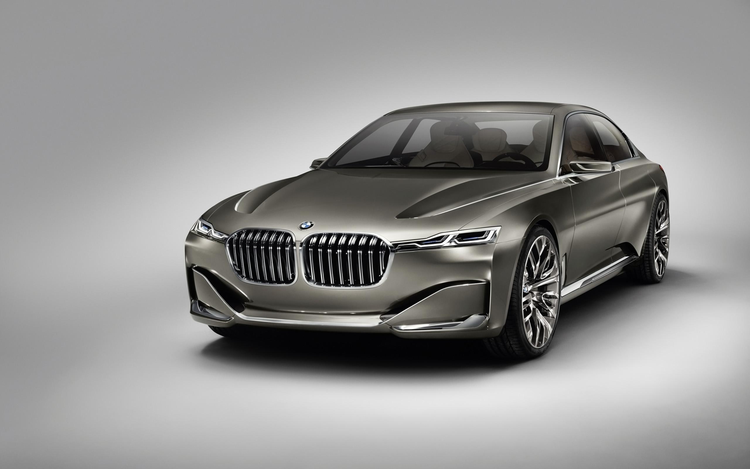 future, 2K, vision, coupe, luxury, 2014, cars, bmw, gray, HD Wallpaper