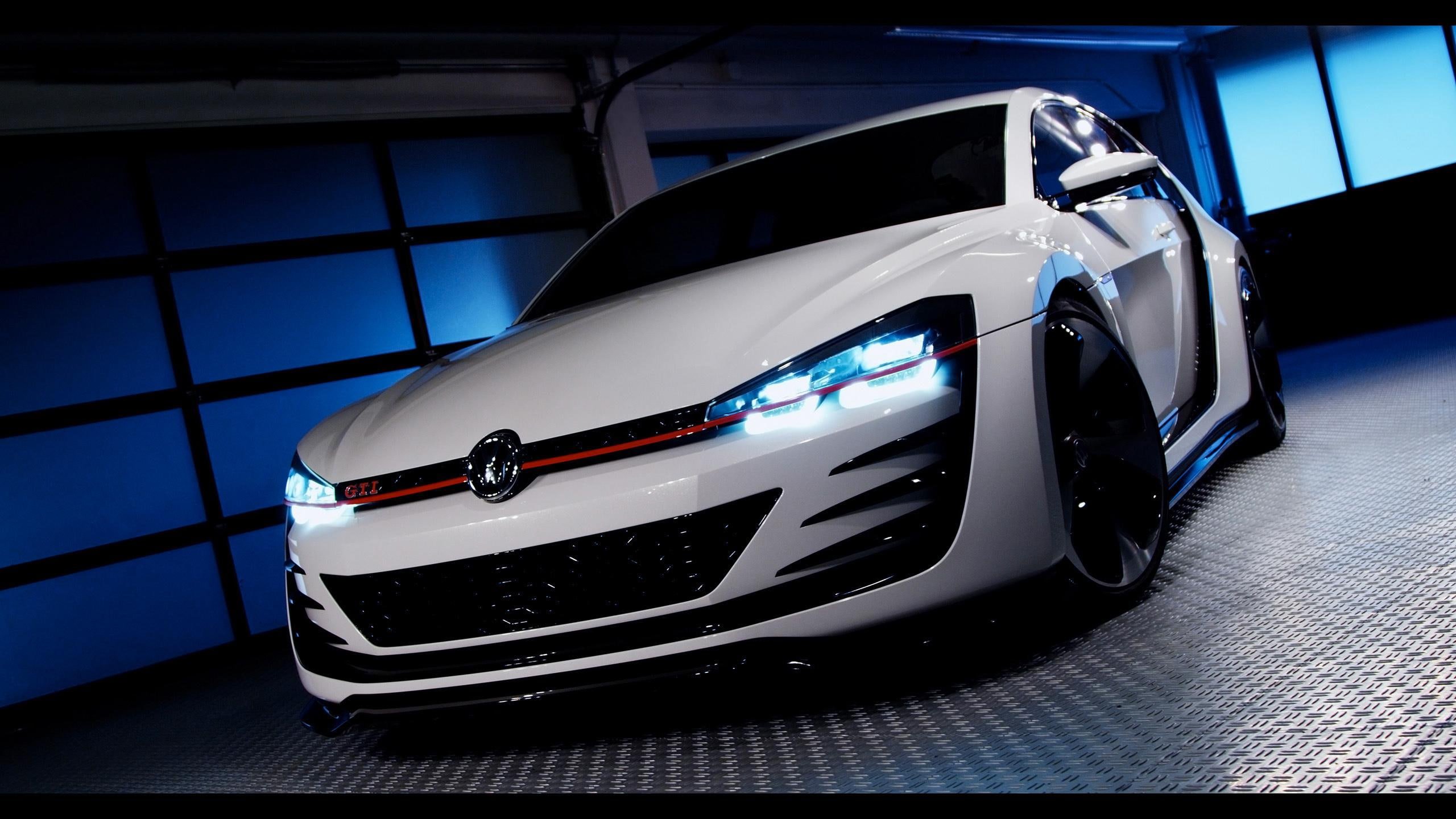 volkswagen, vision, design, 2K, white, gti, cars, car, HD Wallpaper