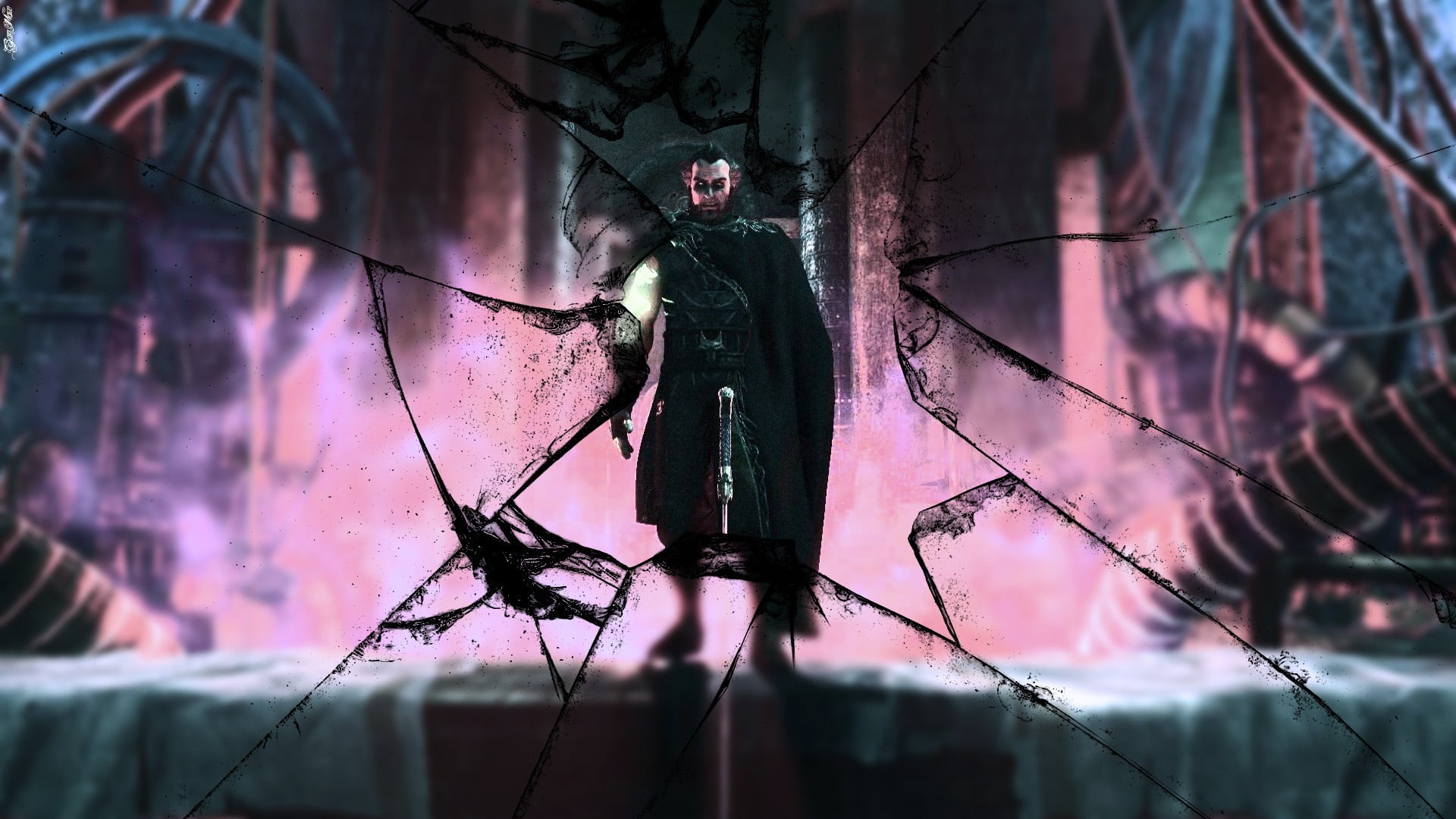 full length, built structure, communication, 1080P, abandoned, architecture, mystery, Batman: Arkham City, spooky, character, adult, horror, HD Wallpaper