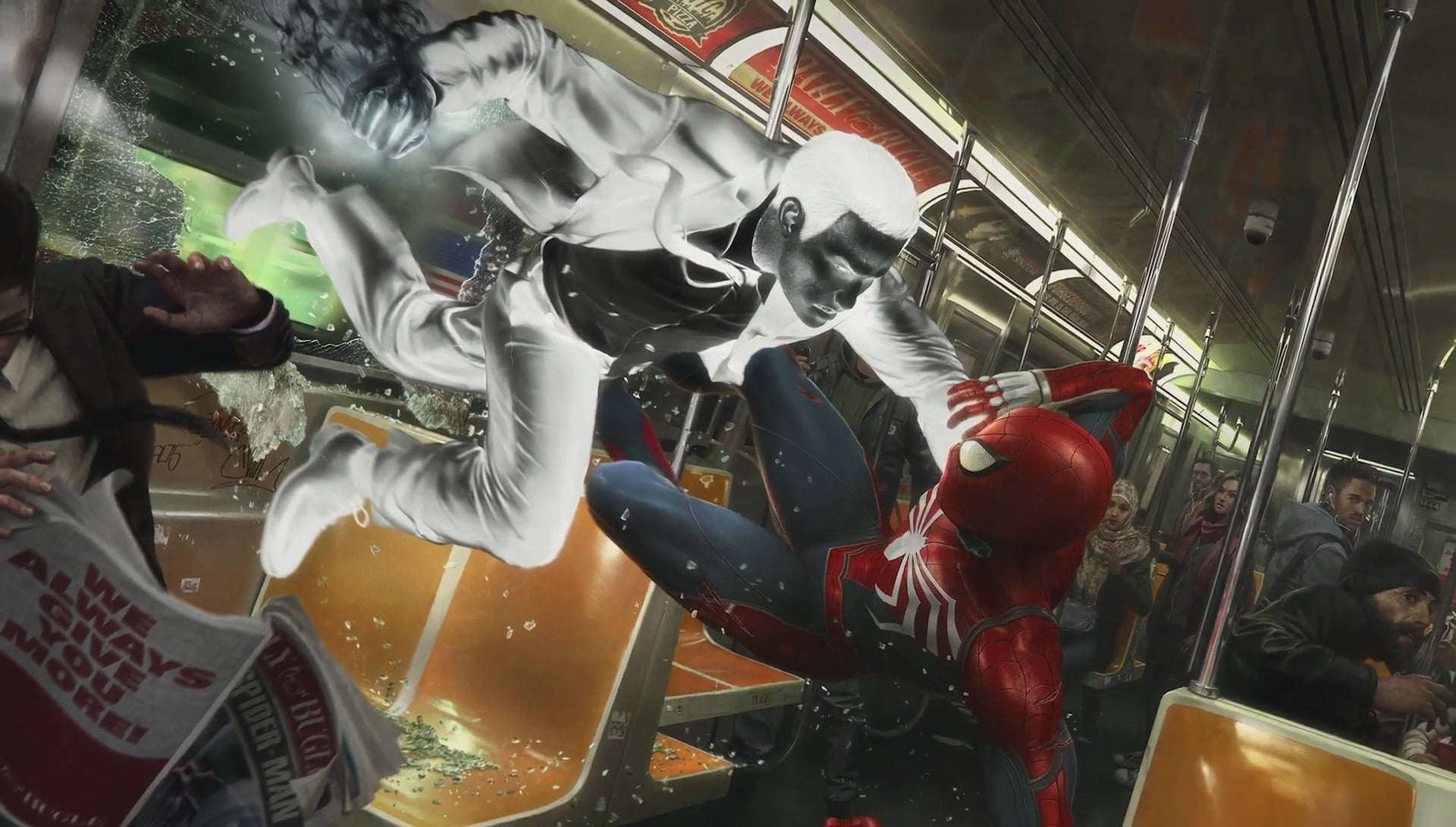 built structure, dress, architecture, 1080P, glass, s, traditional, retail display, Spider-Man, black, human representation, spider, women, hanging, PlayStation 4, HD Wallpaper