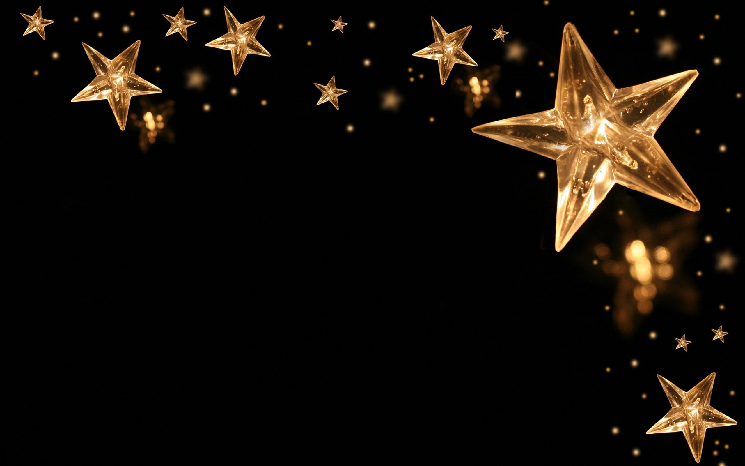 2K, christmas ornament, tree topper, event, star shape, illuminated, christmas decoration, holiday - event, starfish, black background, celebration, merry, HD Wallpaper