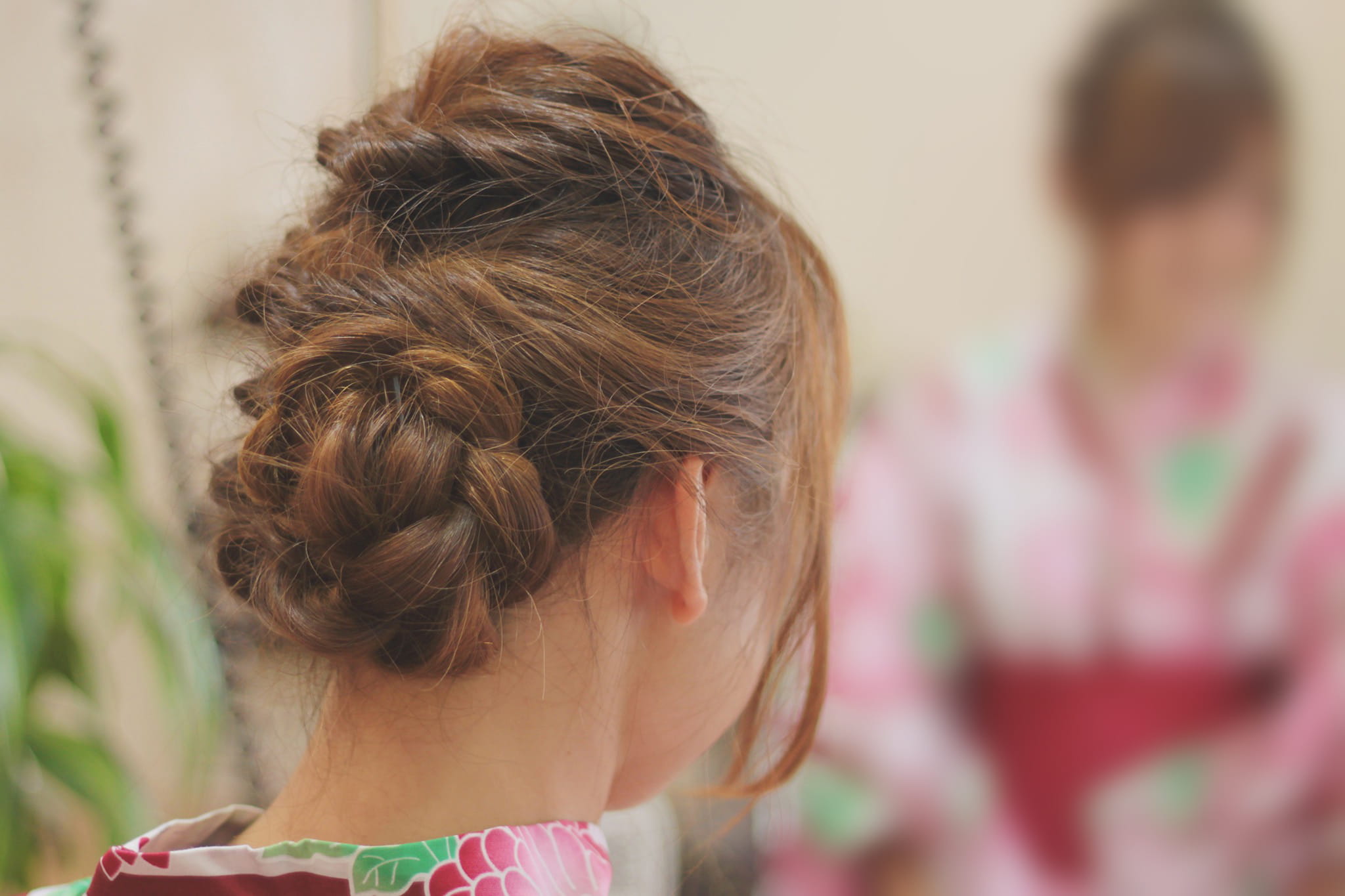hair, pink, lens, day, event, offspring, rear view, image Technique, focus on foreground, one person, color Image, robe, time Of Day, human Age, adult, HD Wallpaper