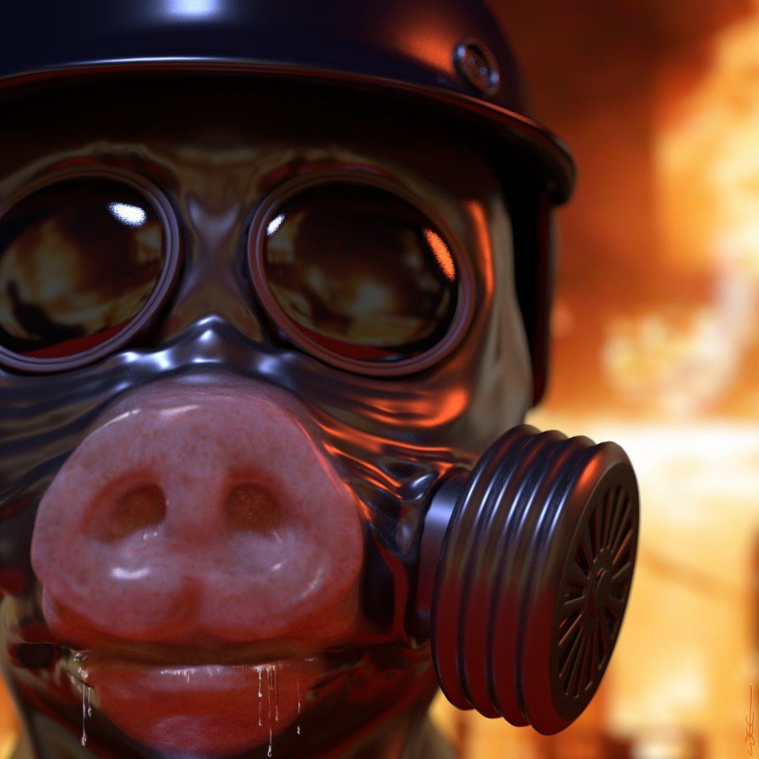 single object, close-up, pigs, pollution, fishing, security, human body part, 480P, protection, gray, digital art, photography themes, lens - optical instrument, Phone HD Wallpaper