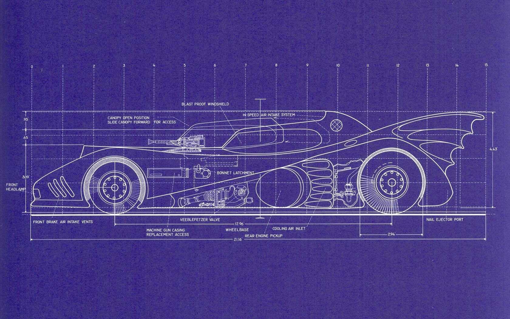 720P, Schematic, Batman, Batmobile, HD Wallpaper