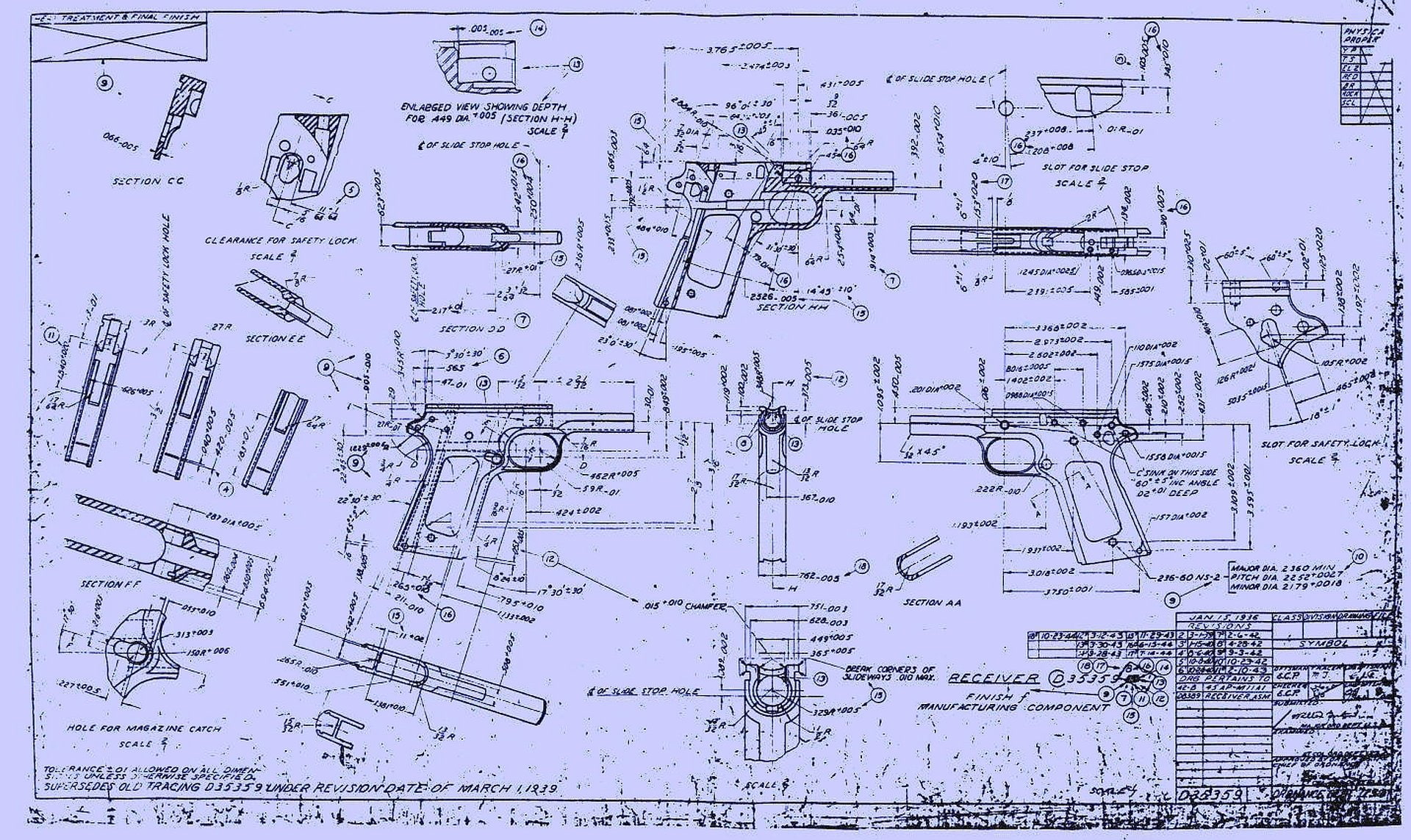 Schematic, Military, 1080P, Weapons, Gun, HD Wallpaper