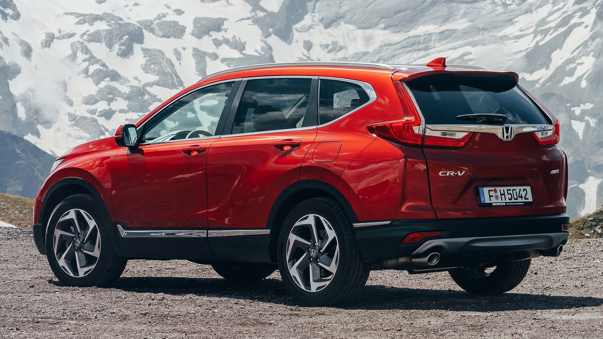 Crossover Car, SUV, 1080P, Honda CR-V, Red Car, Car, Compact Car, Honda, HD Wallpaper