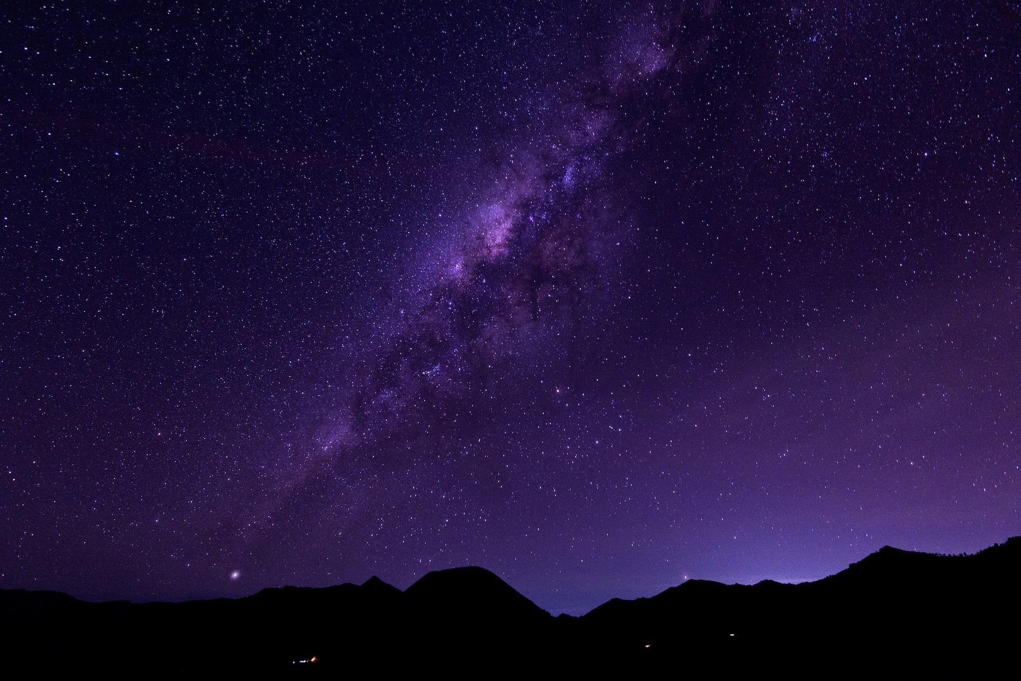 majestic, nature, Milky Way, star, stars, mountain, idyllic, infinity, silhouette, space, no people, astronomy, star - space, scenics - nature, purple, HD Wallpaper