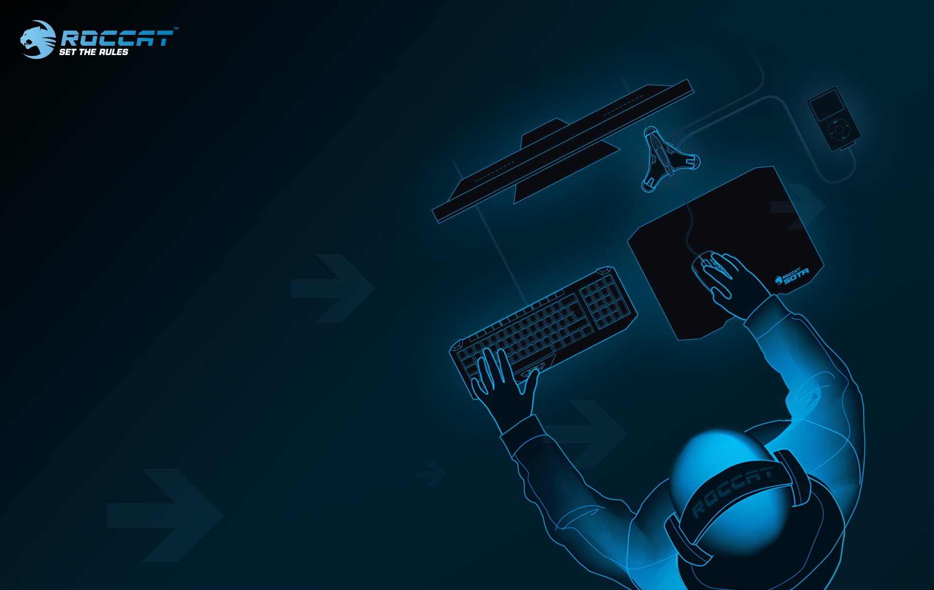 720P, keyboard, mouse, gaming, computer, roccat, HD Wallpaper