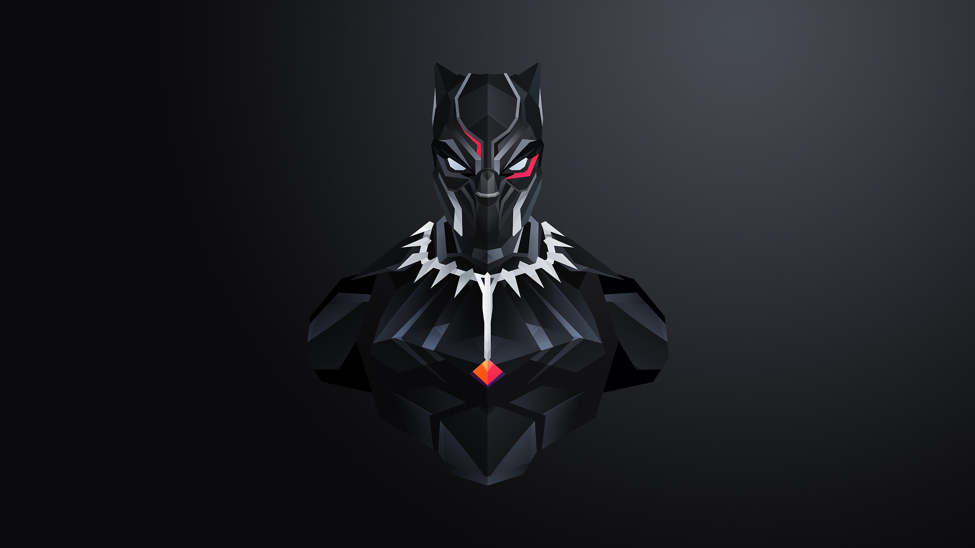 Black Panther, costume, mask, comic, 4K, MARVEL, black background, HD Wallpaper