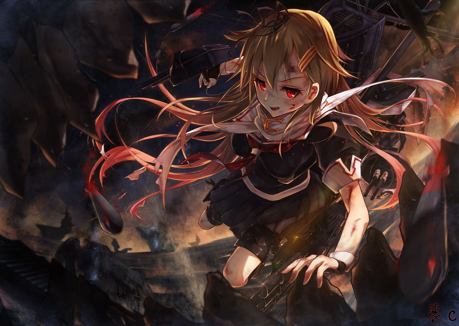 720P, Kantai Collection, Yuudachi (KanColle), HD Wallpaper