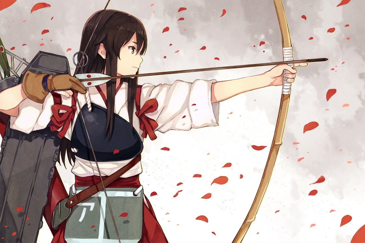 480P, Kantai Collection, Akagi (KanColle), anime, HD Wallpaper