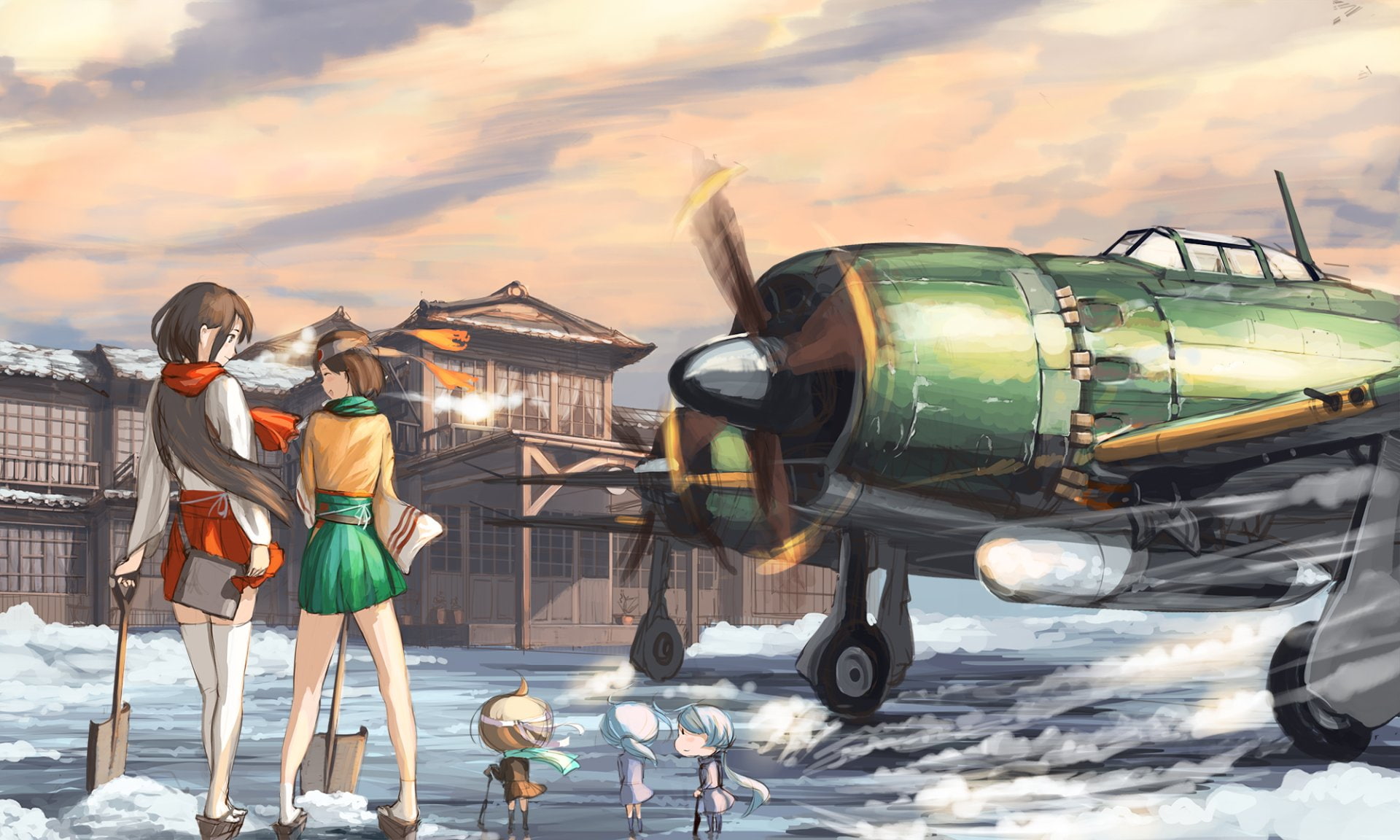 Anime, 1080P, Fairy (Kancolle), Hiryuu (Kancolle), Akagi (Kancolle), Kantai Collection, HD Wallpaper